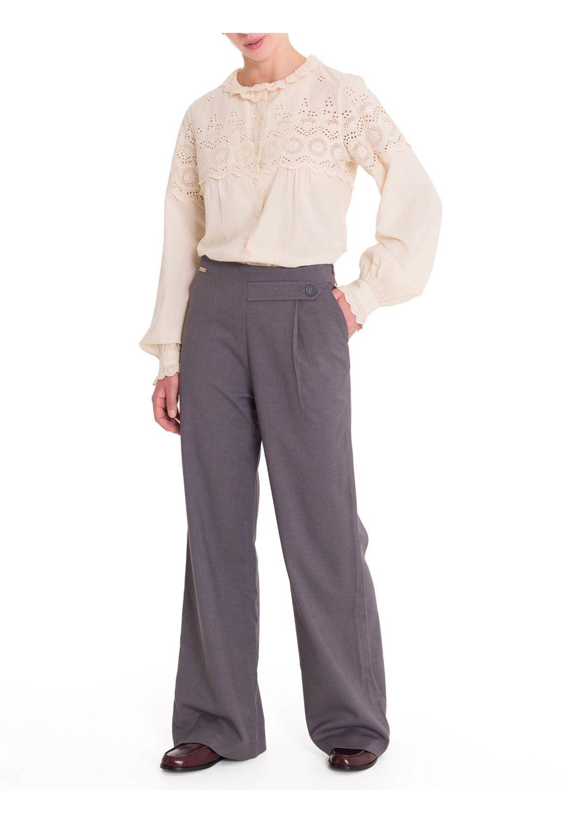 Pantalón Fibras Recicladas Mujer Hornacal Gris-7