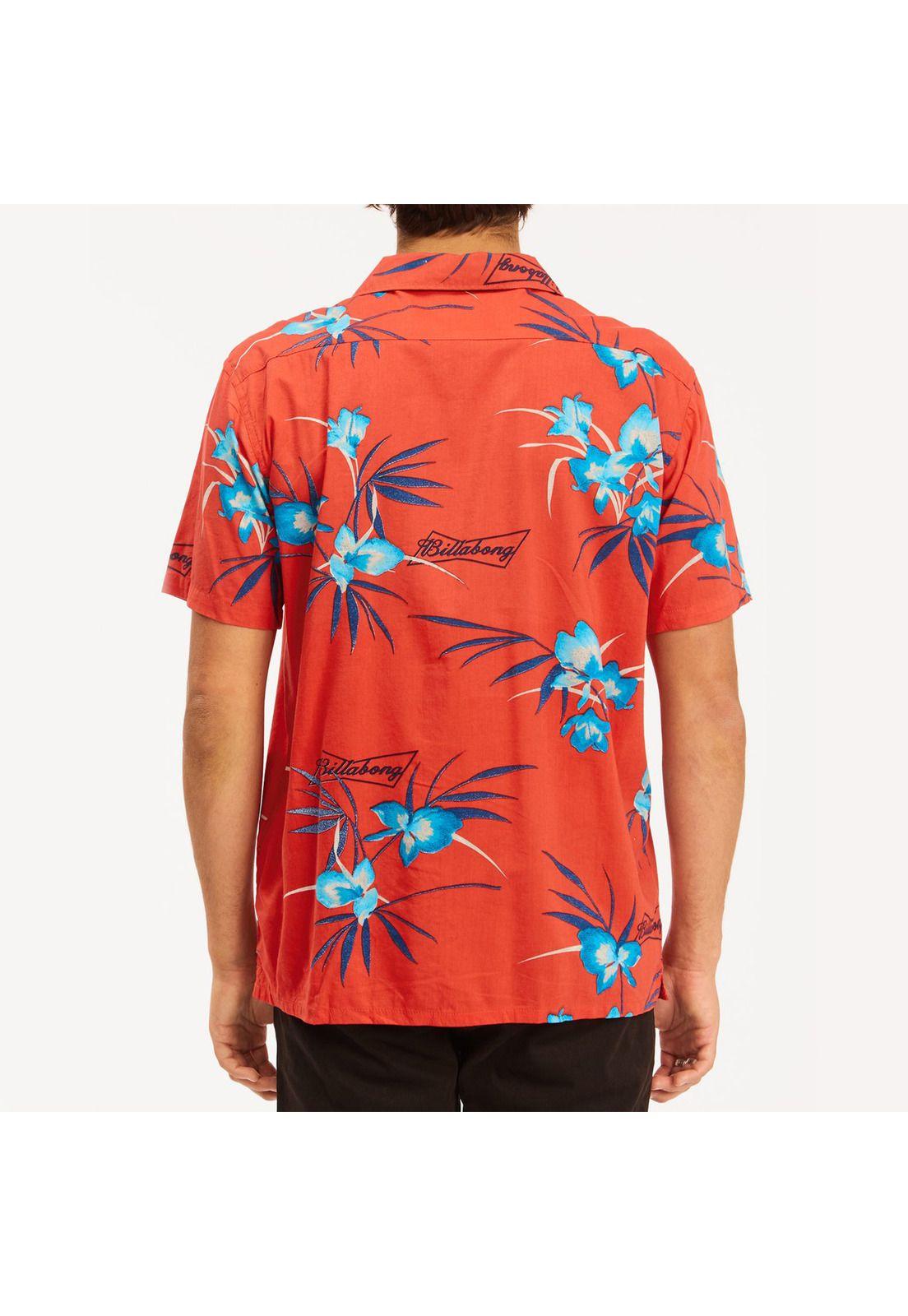 Camisa M/C Hombre Bud Vacay Ss Rojo-2