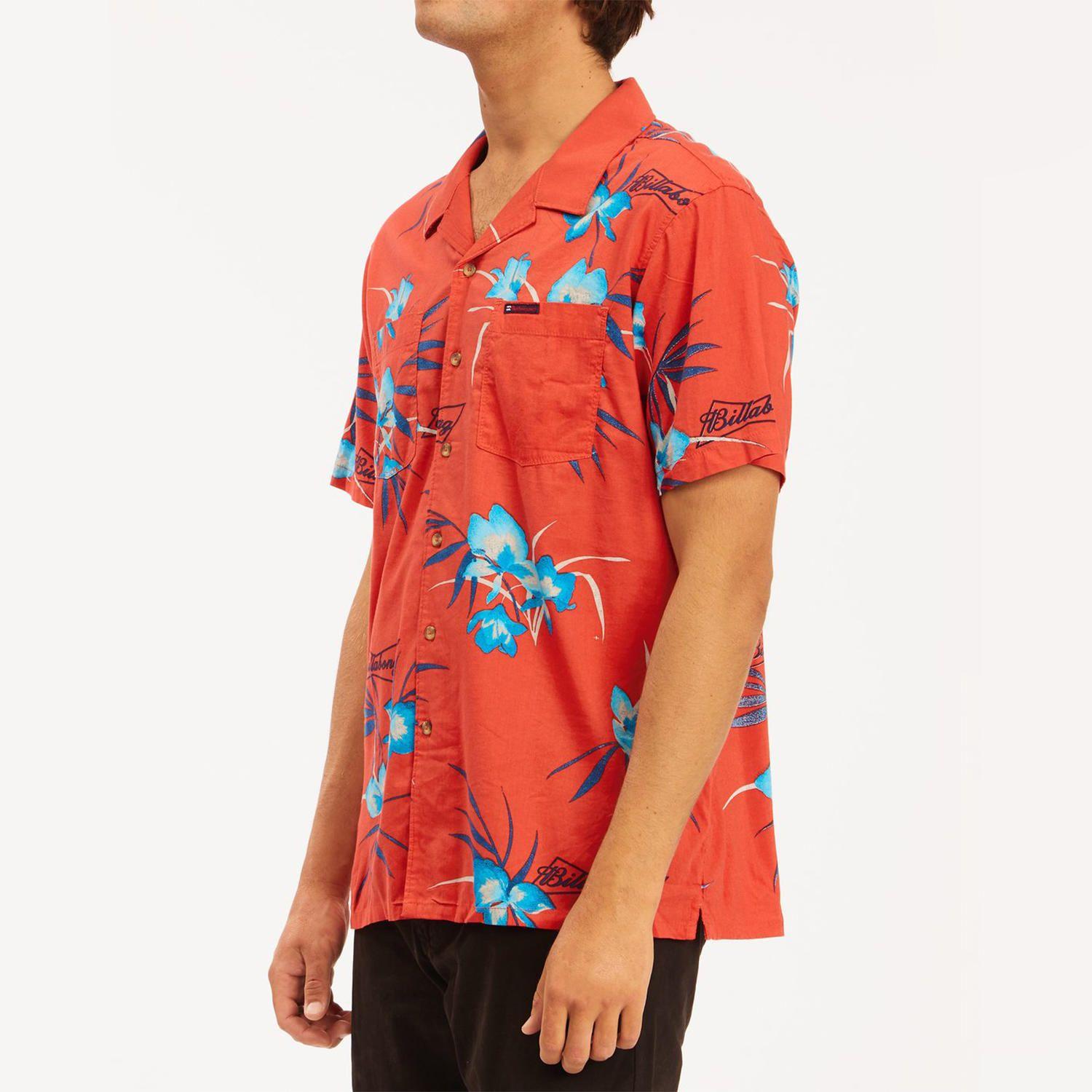 Camisa M/C Hombre Bud Vacay Ss Rojo-1