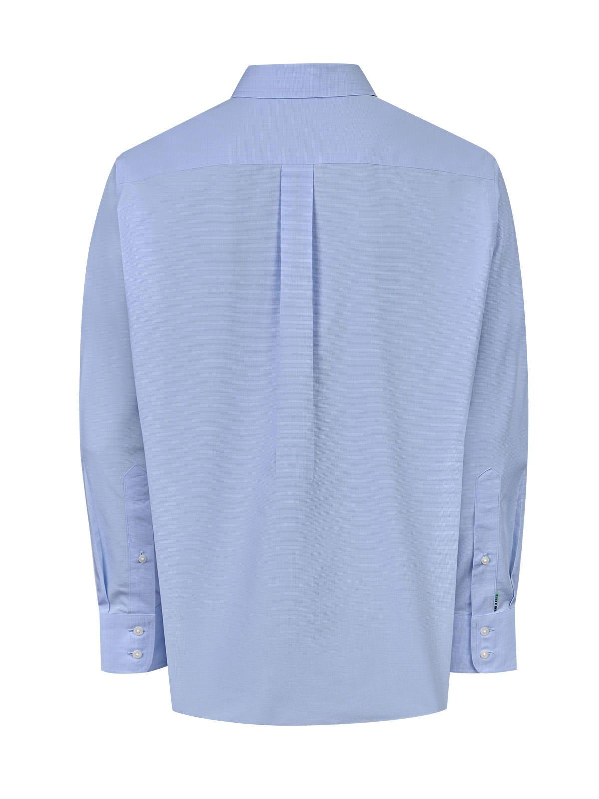 Camisa Azulino Cuello Button-Down Hombre Wf-3