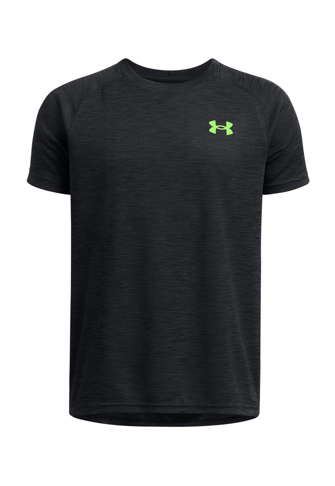Polera Manga Corta UA Tech Niños Negro-0