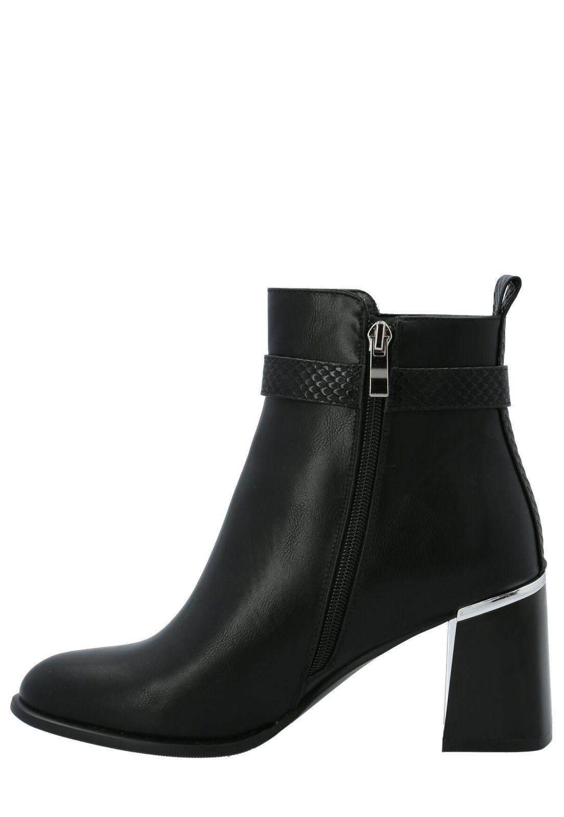 Botín Mujer Hex Negro-5