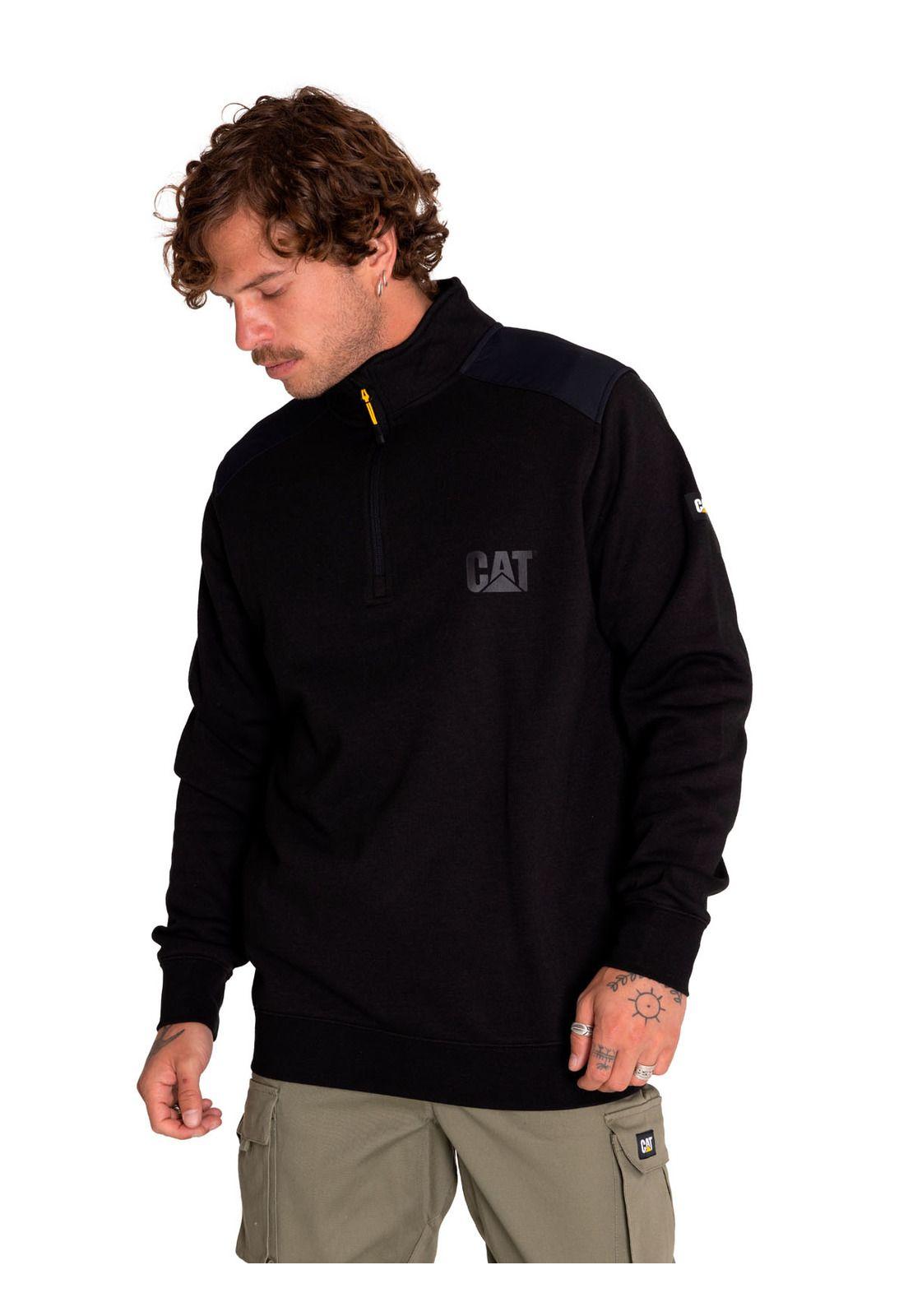 Polerón Hombre Essential 1/4 Zip Sweatshirt Negro-1