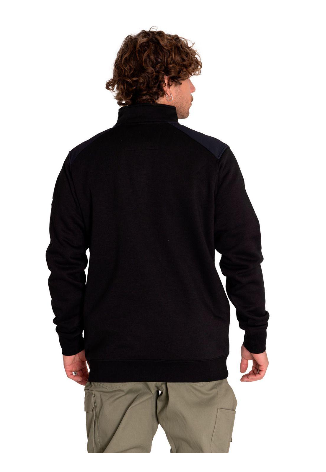 Polerón Hombre Essential 1/4 Zip Sweatshirt Negro-3