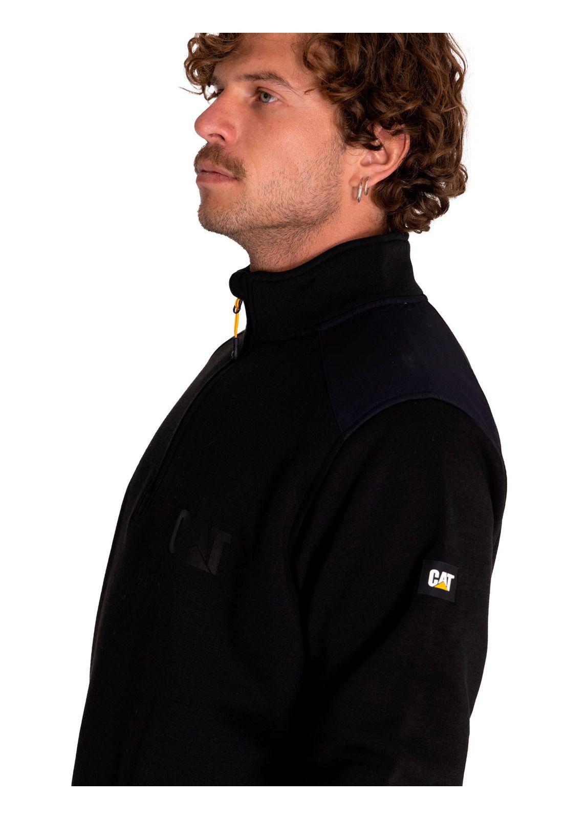 Polerón Hombre Essential 1/4 Zip Sweatshirt Negro-4