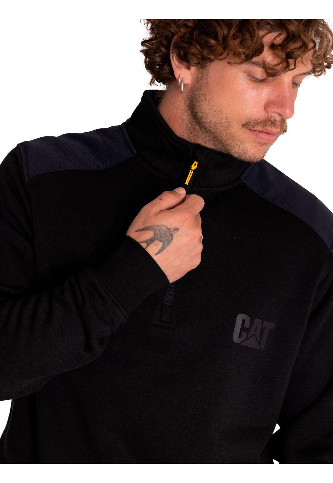 Polerón Hombre Essential 1/4 Zip Sweatshirt Negro-5