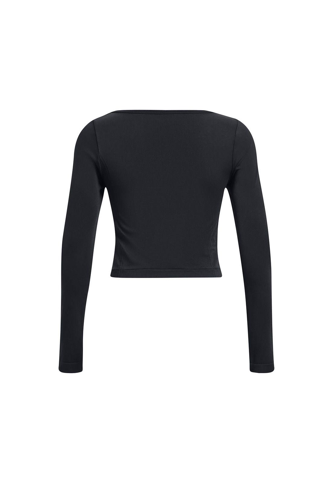 Polera Seamless UA Train mujer Negro-1