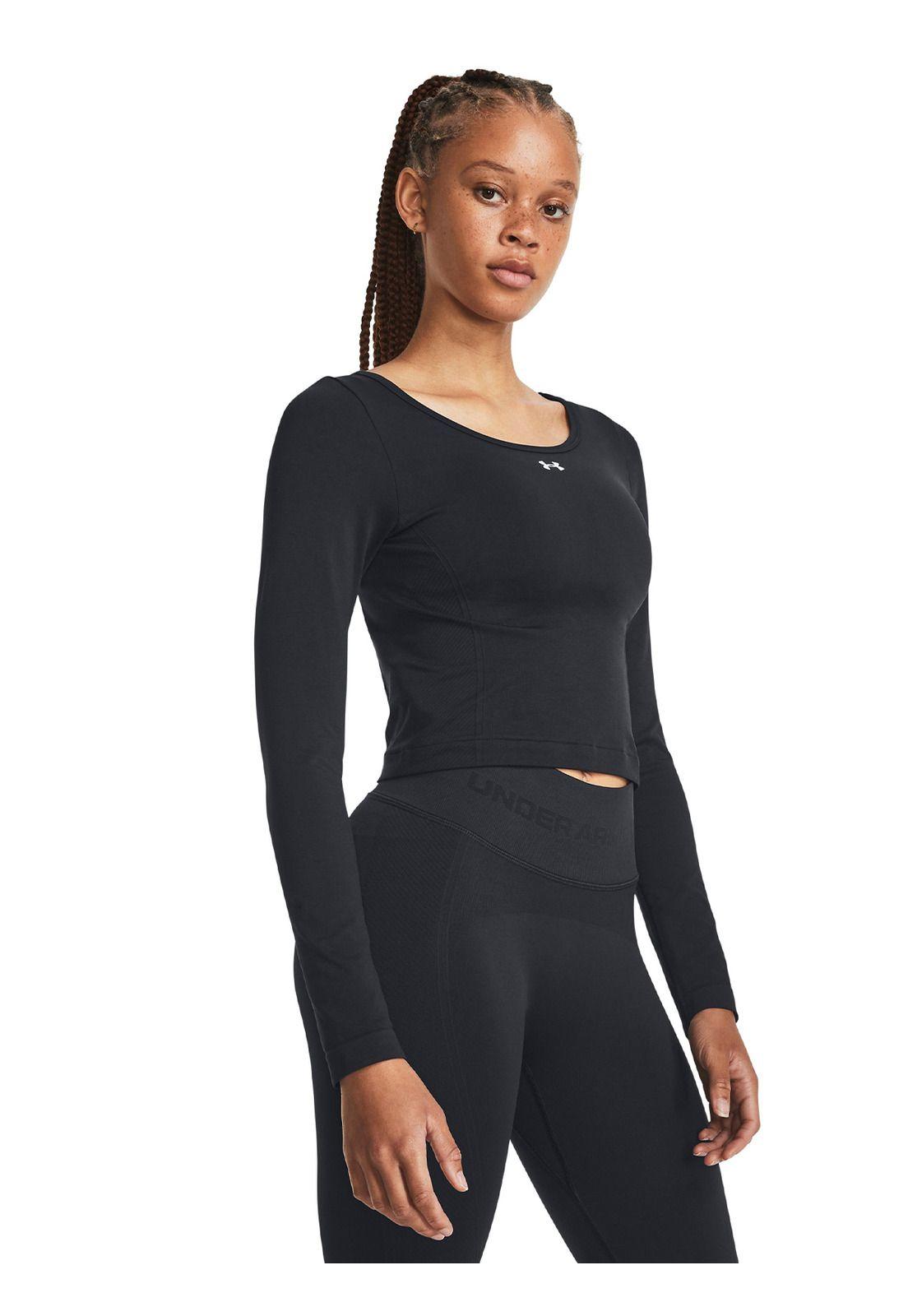 Polera Seamless UA Train mujer Negro-3