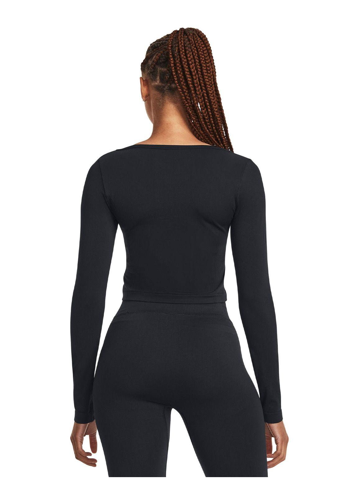 Polera Seamless UA Train mujer Negro-4
