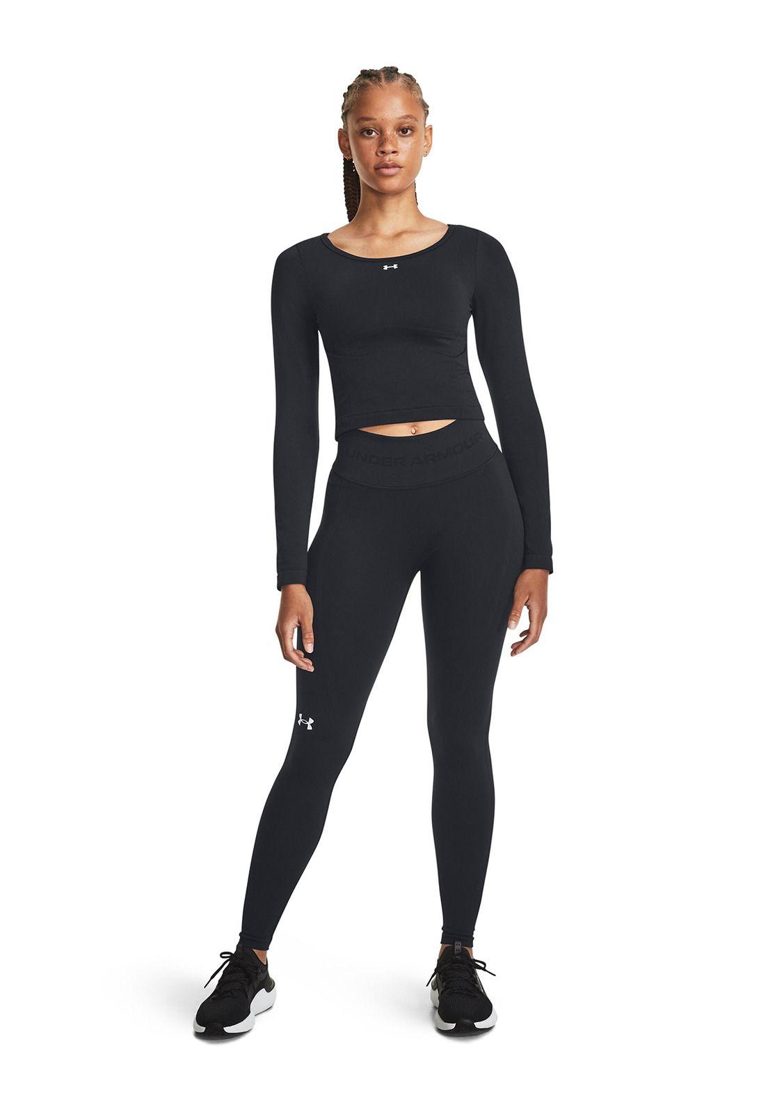 Polera Seamless UA Train mujer Negro-5