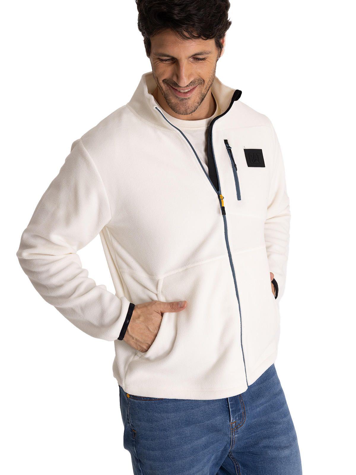 Polar Microfleece Full Zip Hombre Beige-1