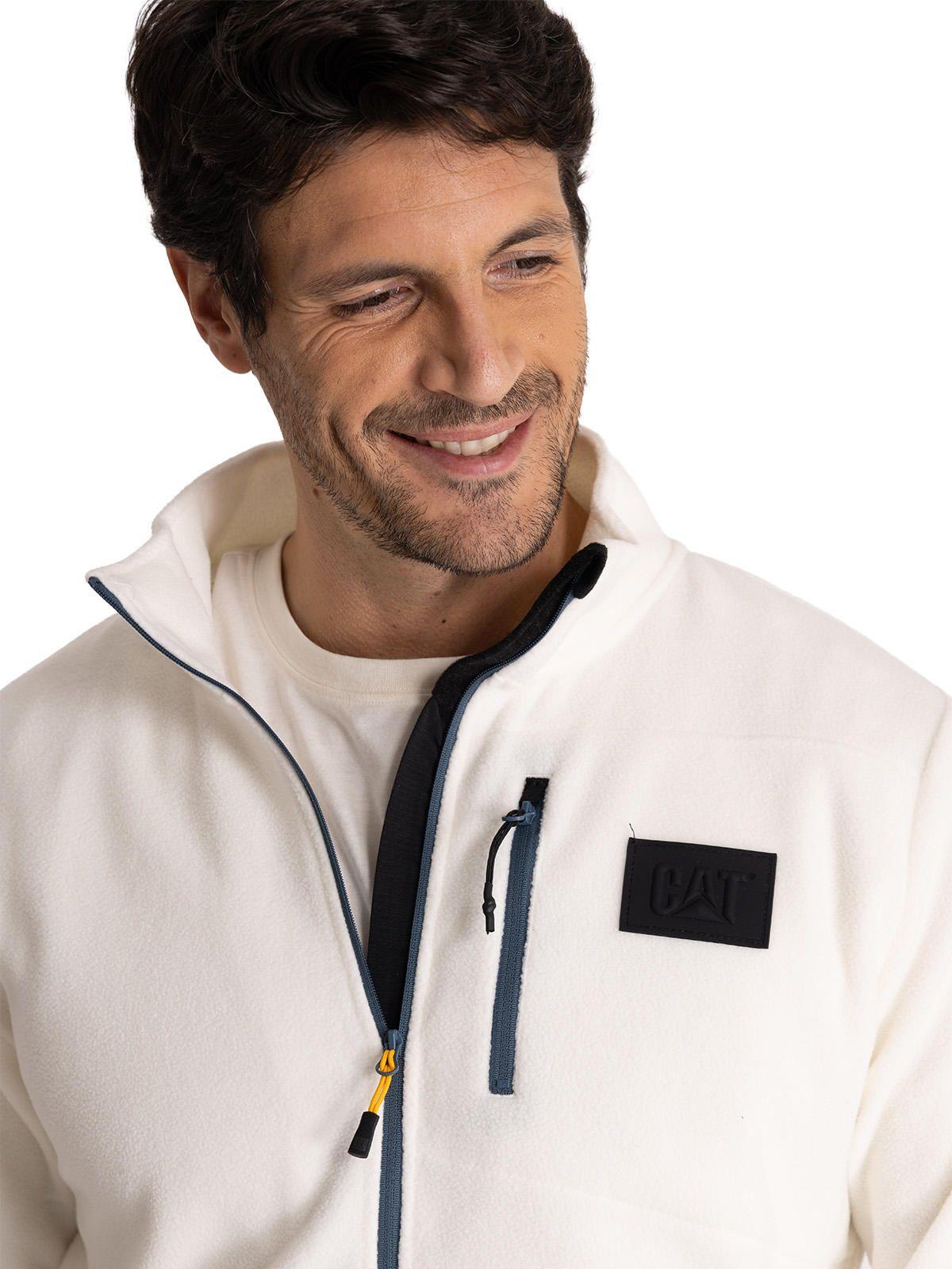 Polar Microfleece Full Zip Hombre Beige-3