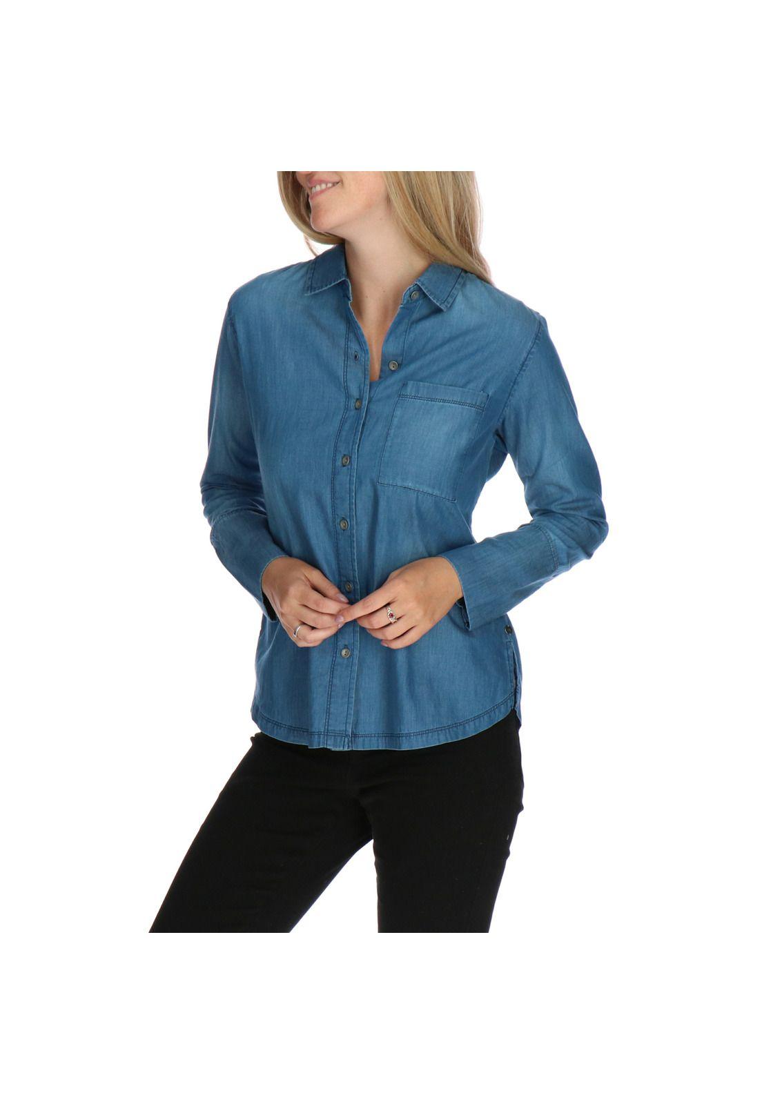 Blusa Distressed Azul Acero-1
