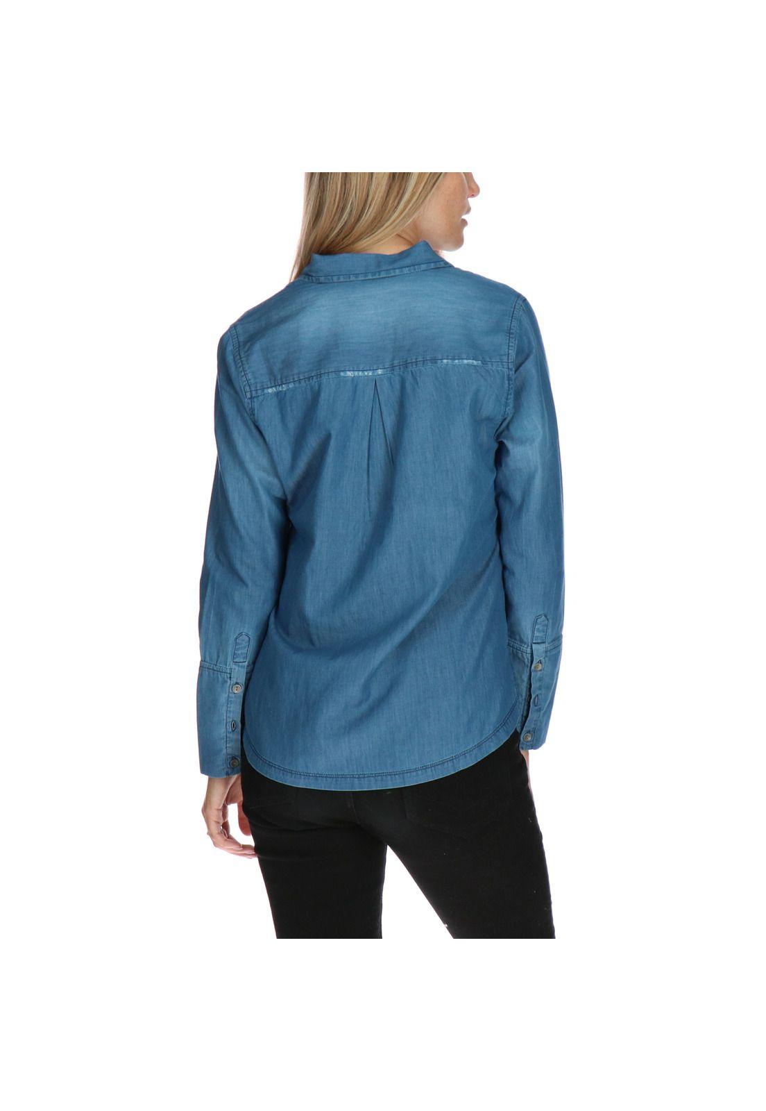 Blusa Distressed Azul Acero-2