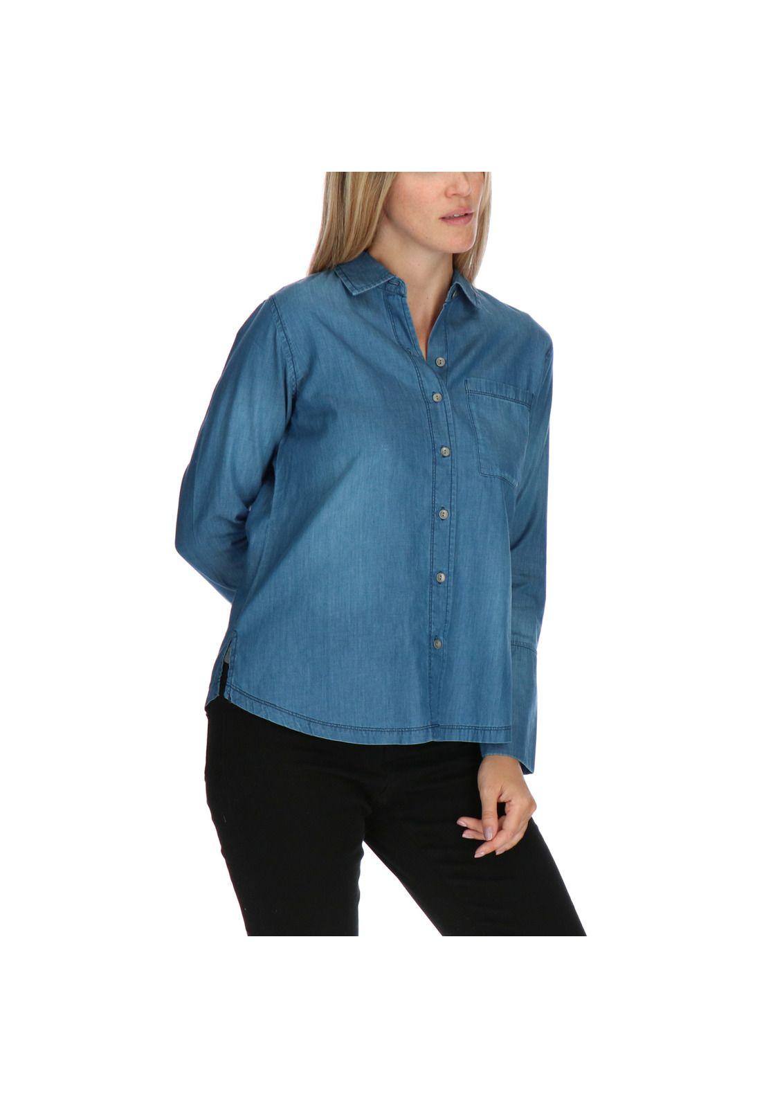 Blusa Distressed Azul Acero-3