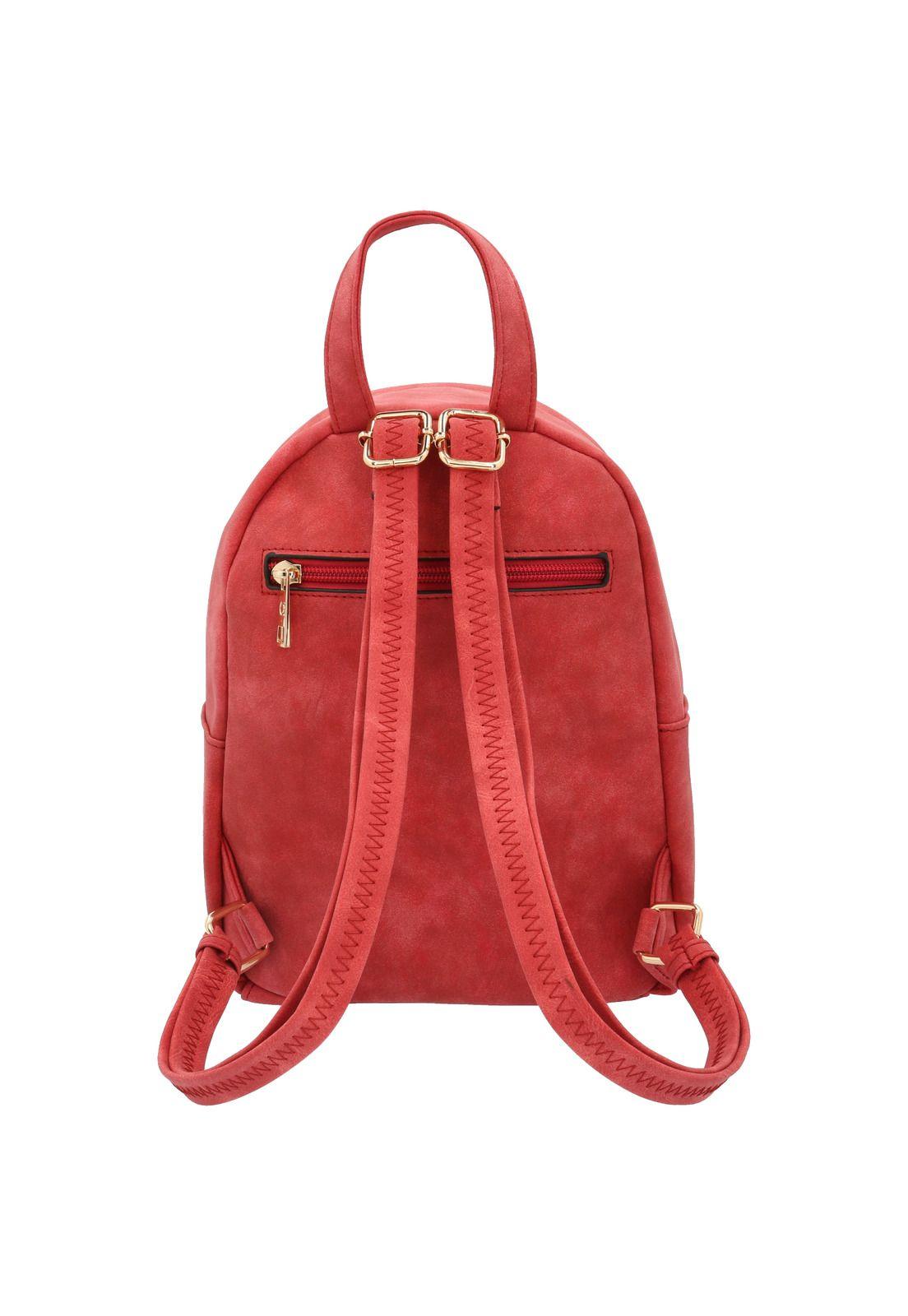 Mochila Mujer Brilla Back Rojo-2