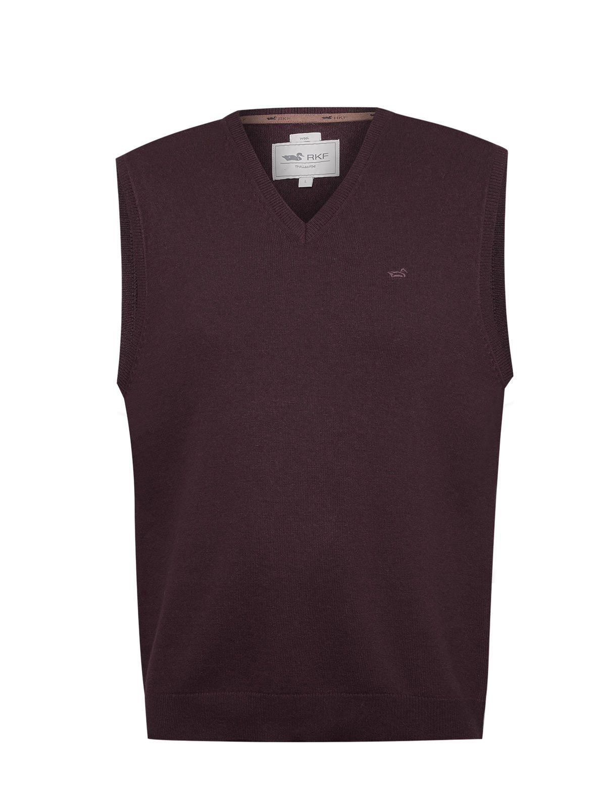 Chaleco Sin Mangas Lana Hombre Vestswin Burdeo Rockford-0