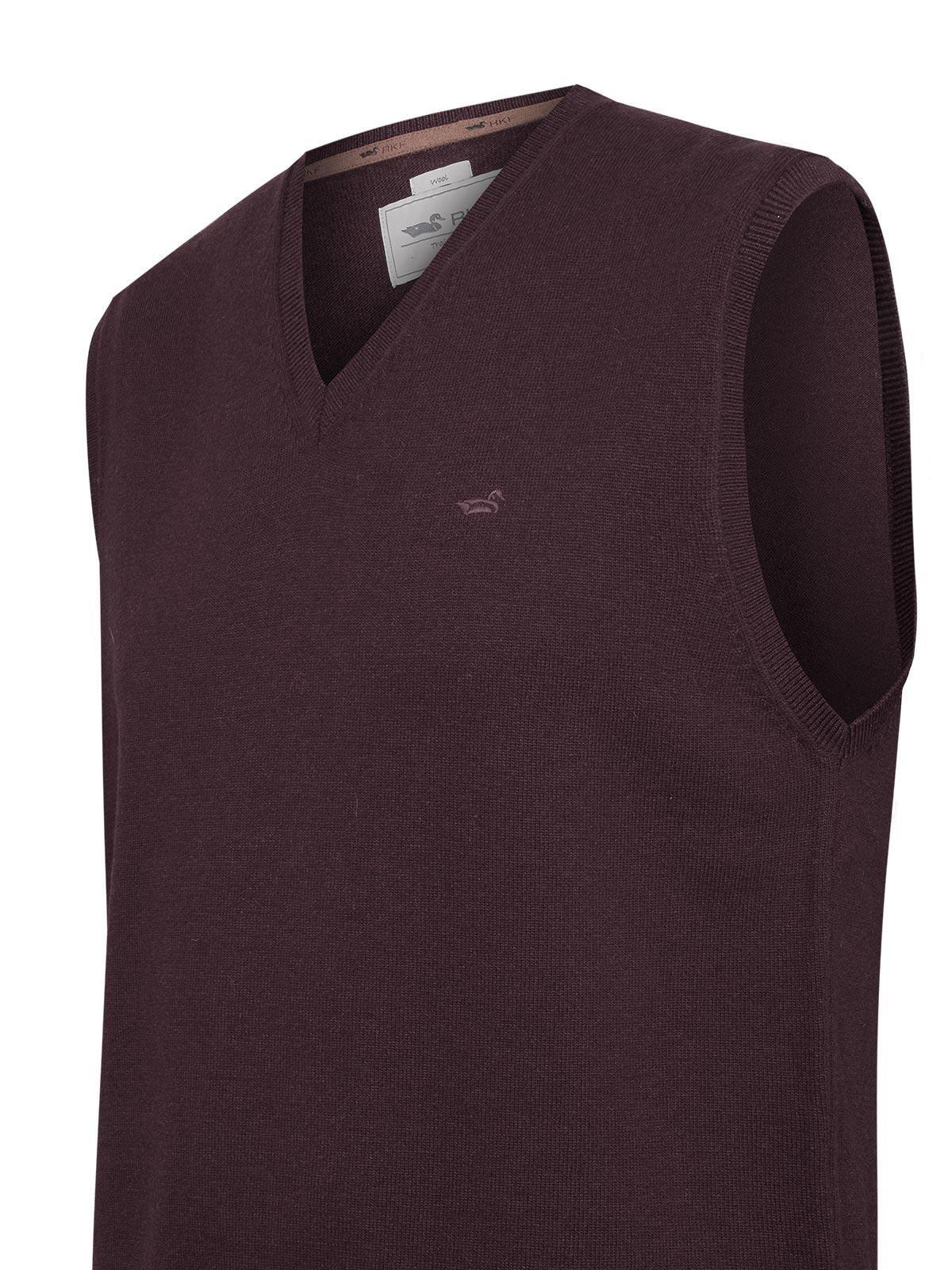 Chaleco Sin Mangas Lana Hombre Vestswin Burdeo Rockford-3