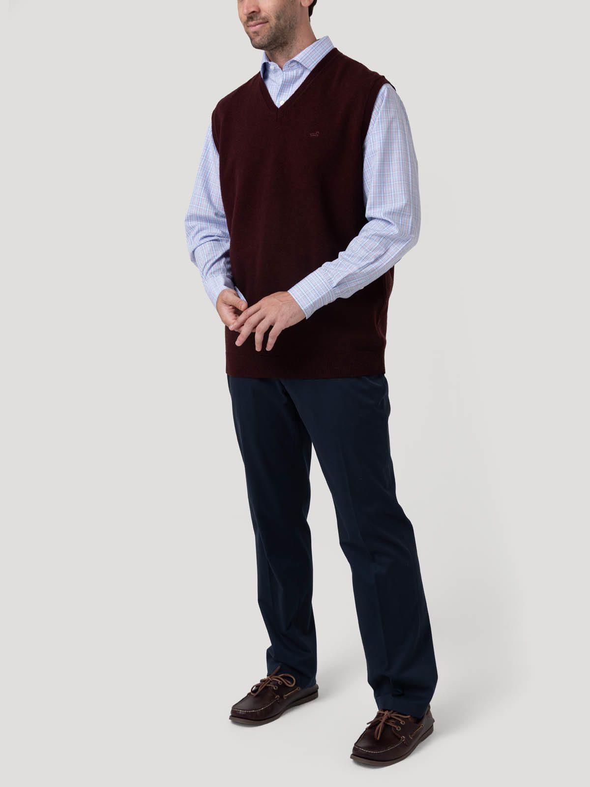 Chaleco Sin Mangas Lana Hombre Vestswin Burdeo Rockford-7