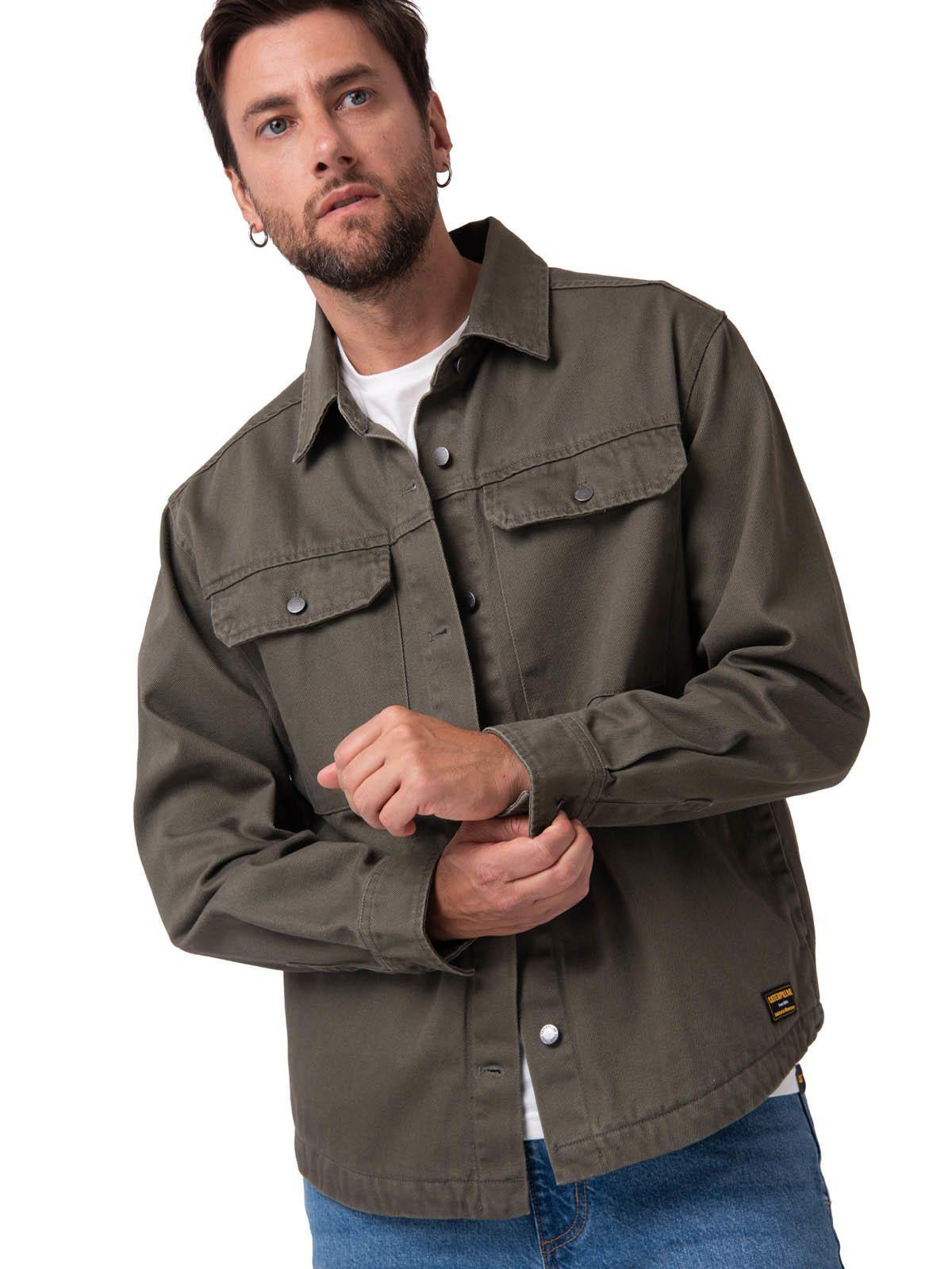 Chaqueta Hombre Twill Overshirt Verde-0
