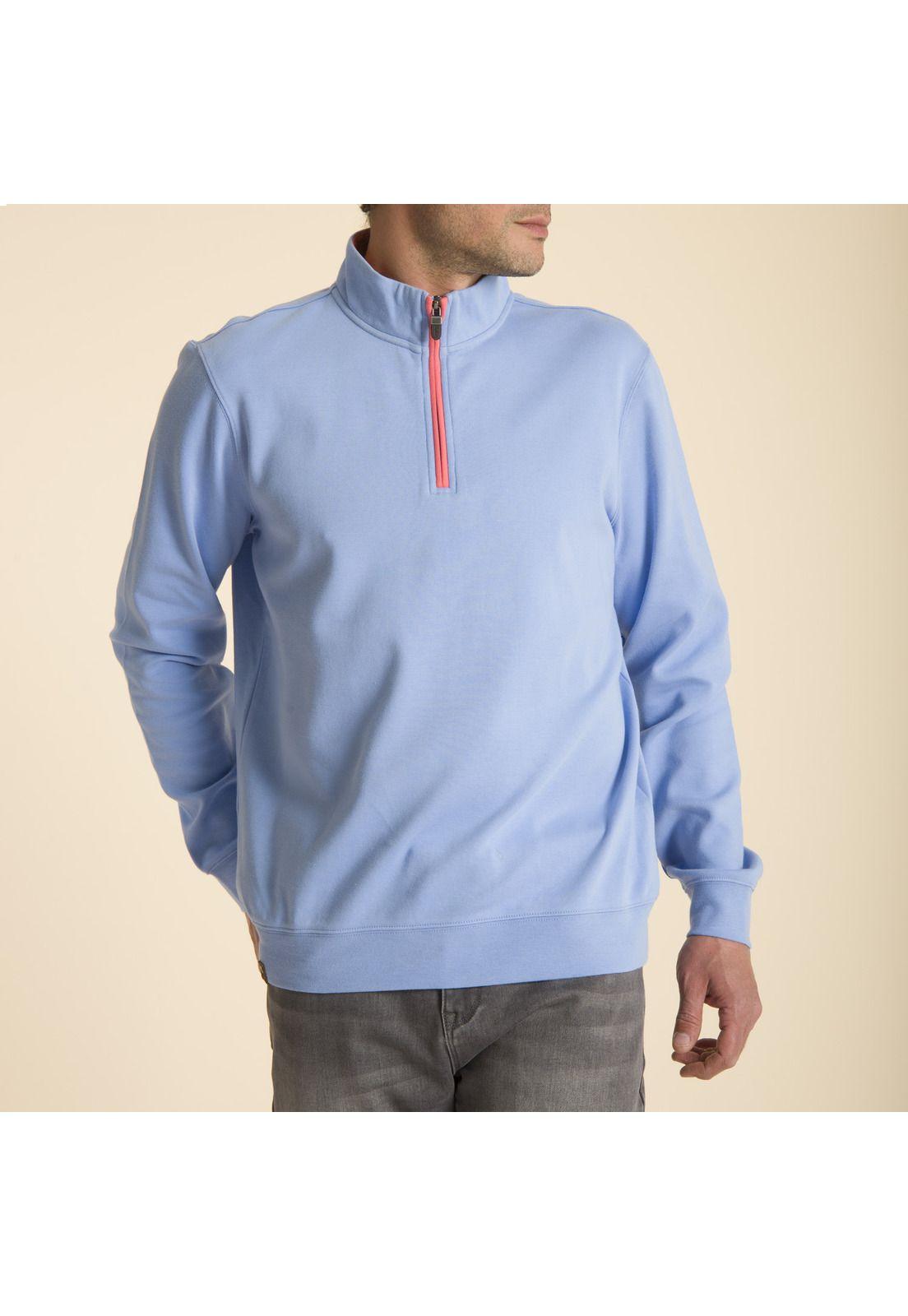 Hoodie Bicolor Celeste-1
