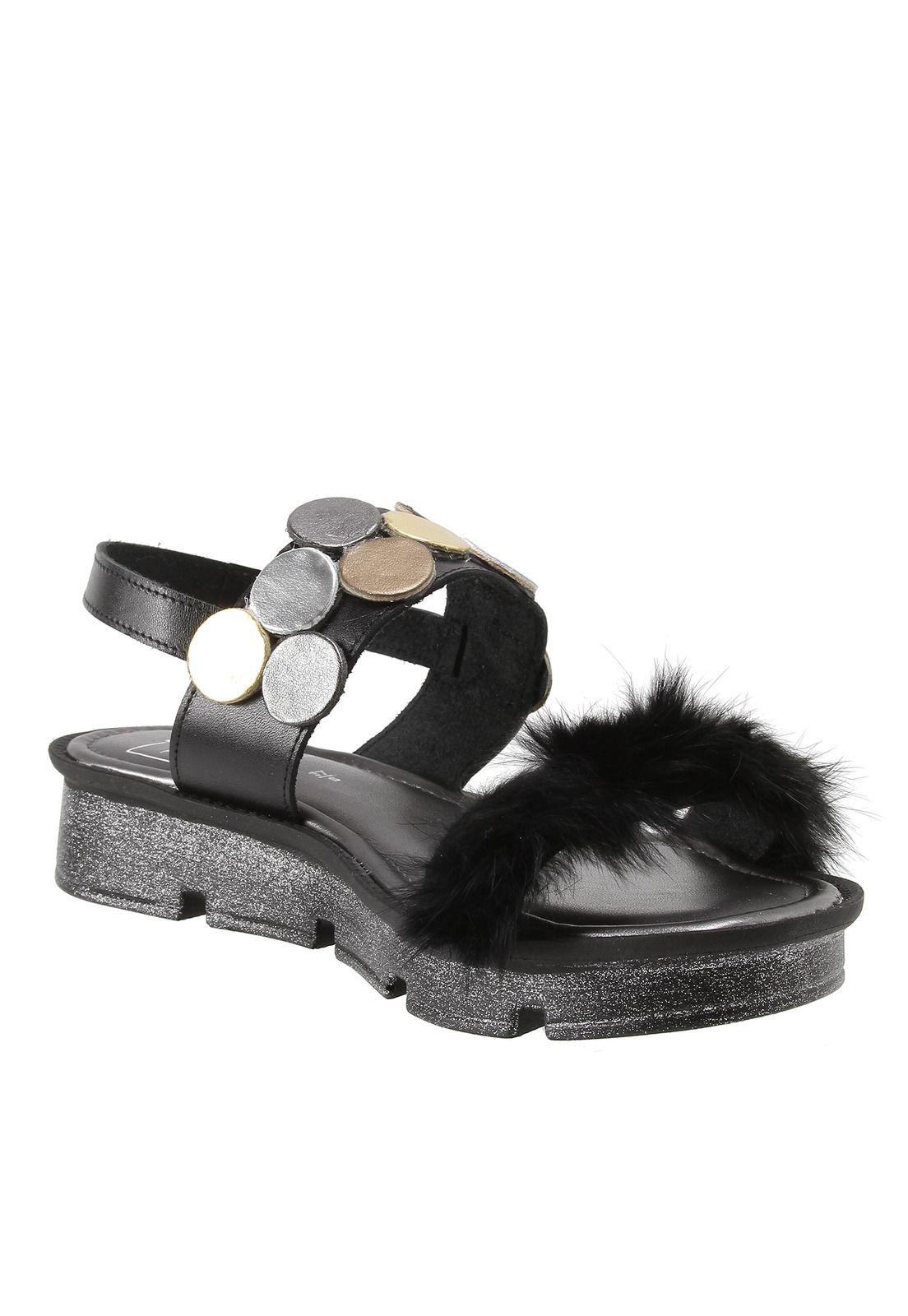 Sandalia Feathers Negro-0