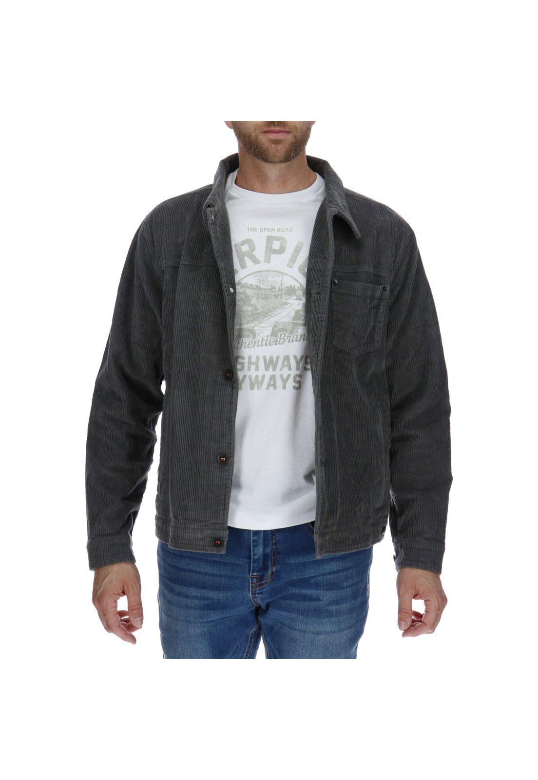 Chaqueta Hombre Foundation Mixed Jacket Algodón Gris-0