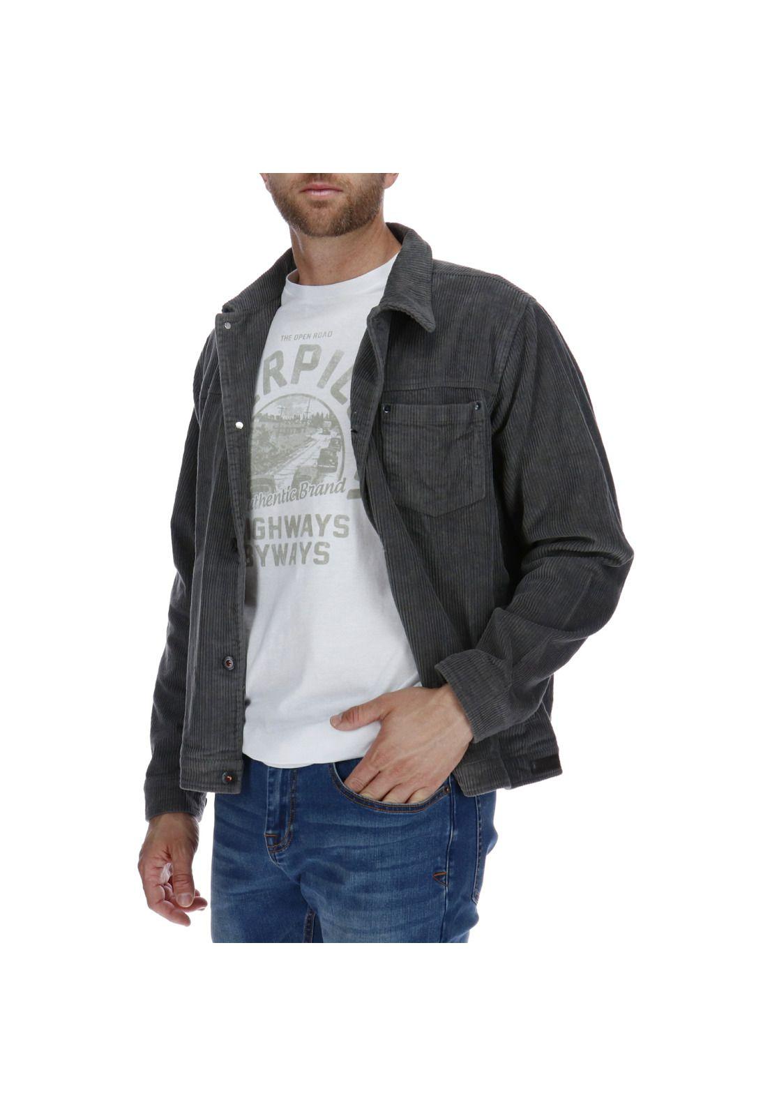 Chaqueta Hombre Foundation Mixed Jacket Algodón Gris-1