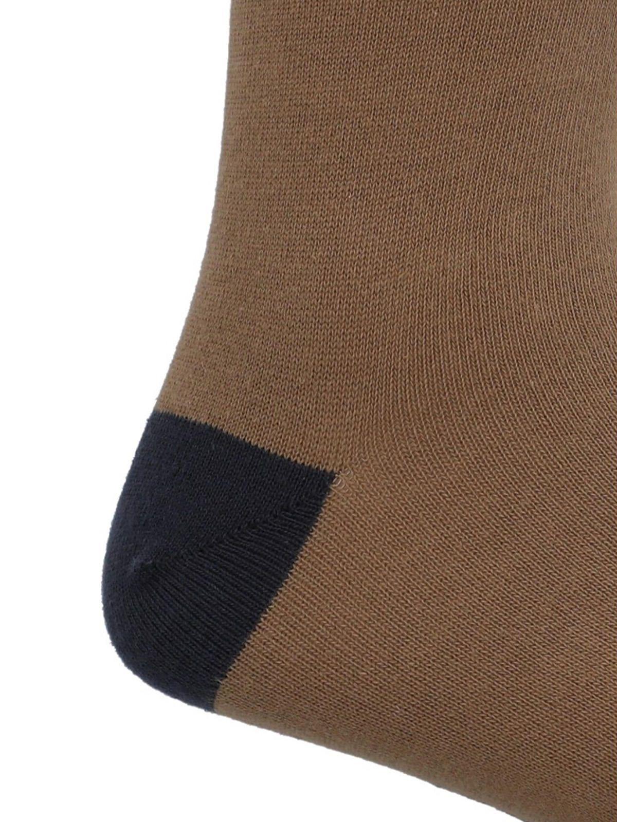 Calcetín Algodón Hombre C Cuff Dogembro Café-1