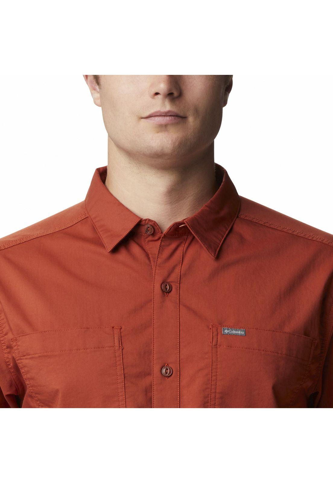 Camisa Hombre Buckhollow Short Naranja-3