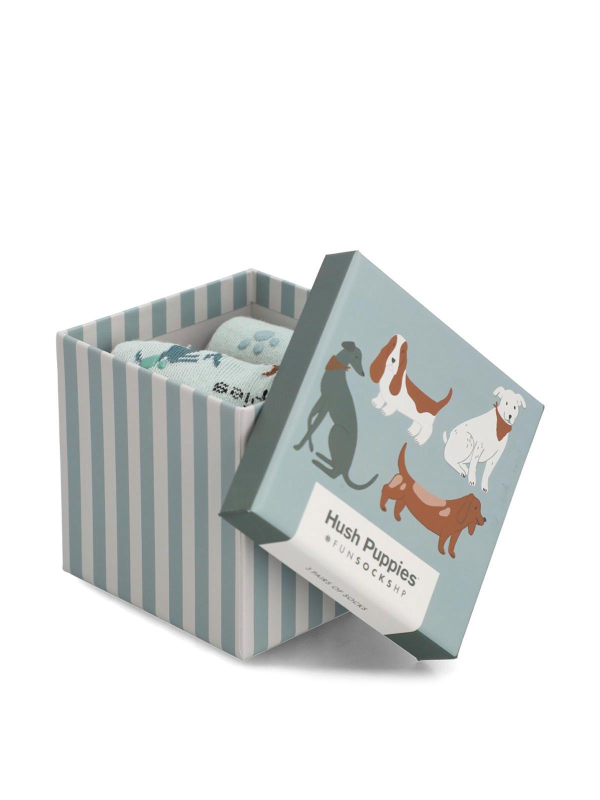 Pack 3 Calcetines Algodón Niño Pack Gift Dog Azul-1