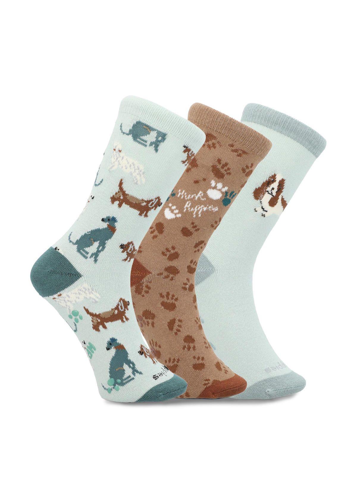 Pack 3 Calcetines Algodón Niño Pack Gift Dog Azul-3