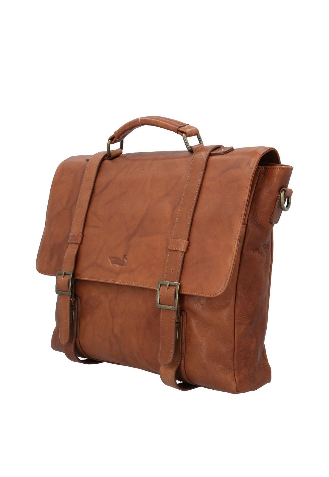 Maletín Cuero Hombre Aq Flap Fede Café-1