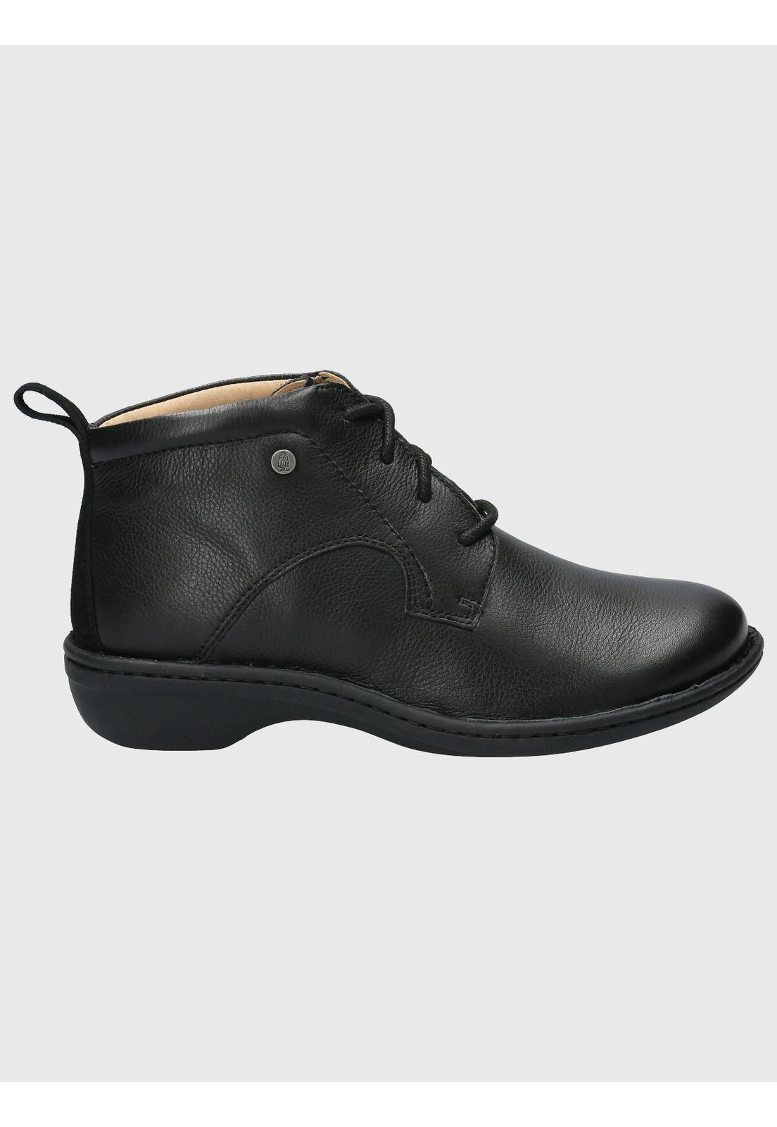 Botin Cuero Mujer Sajon Negro-1