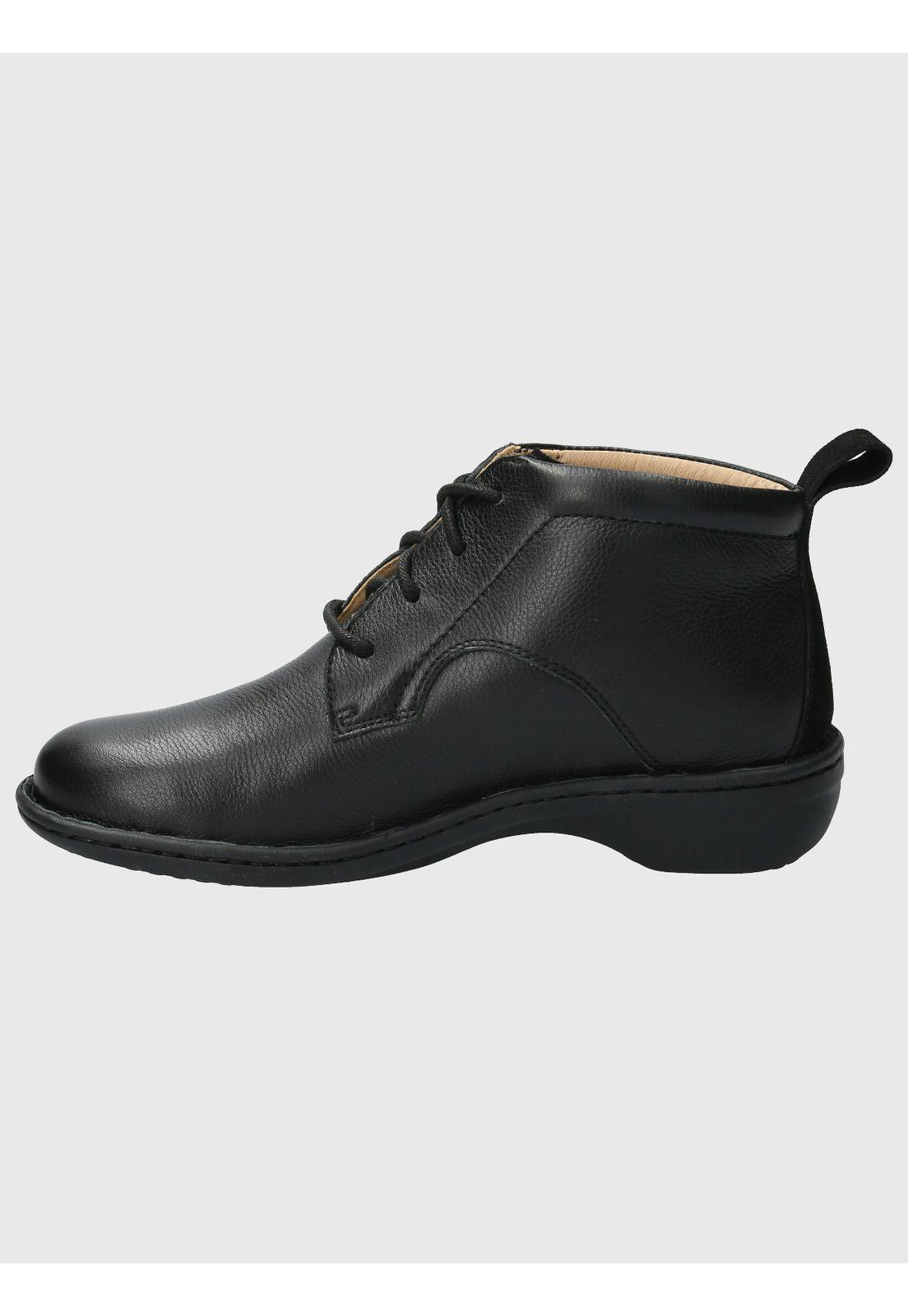 Botin Cuero Mujer Sajon Negro-5