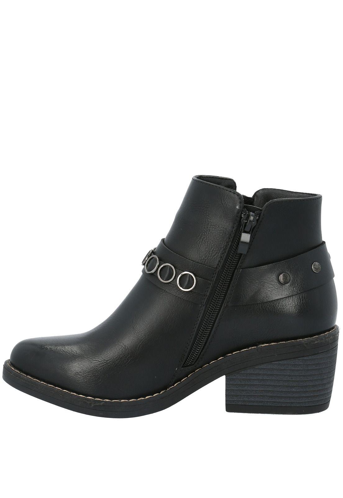 Botin Mujer Silvester Negro-4