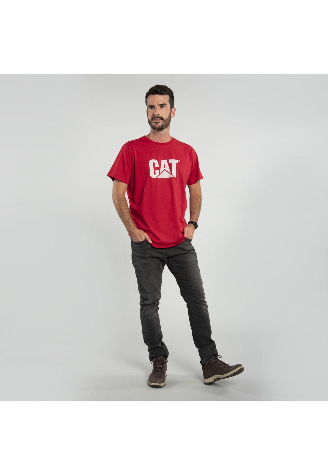 Polera M/C Hombre Original Fit Logo Te Rojo-4