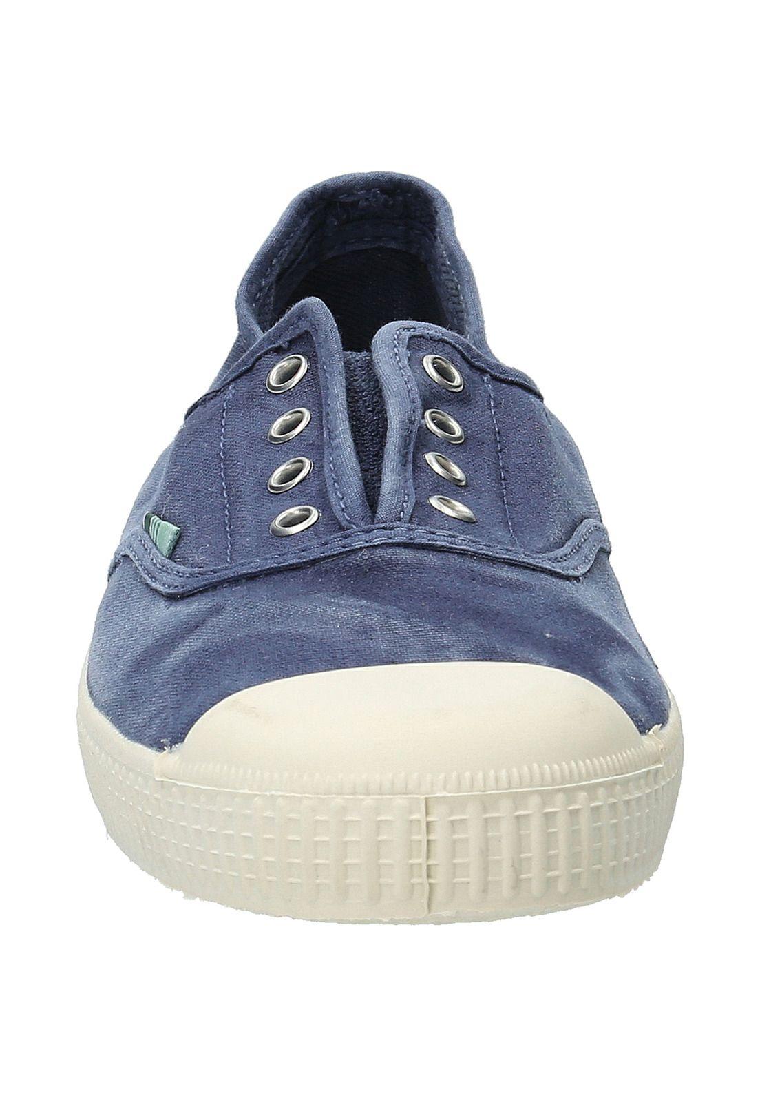 Zapatilla Algodón Orgánico Mujer Greece Azul-3