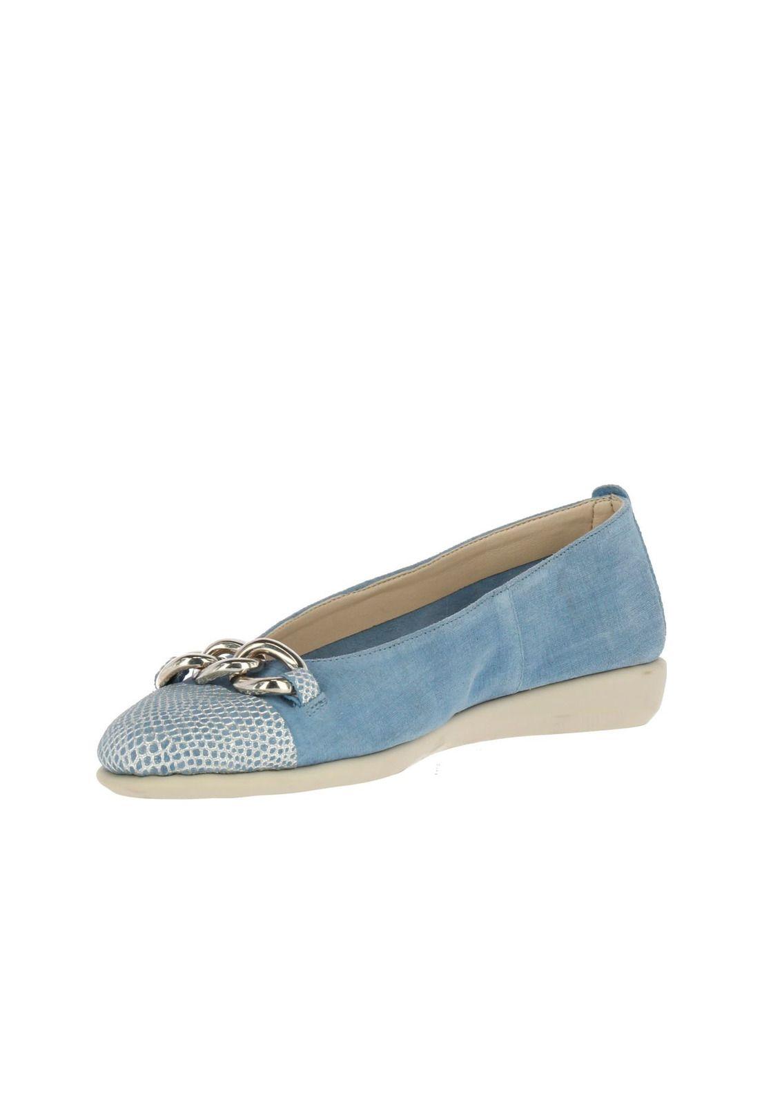 Ballerina Cuero Rise A Chain Azul-1