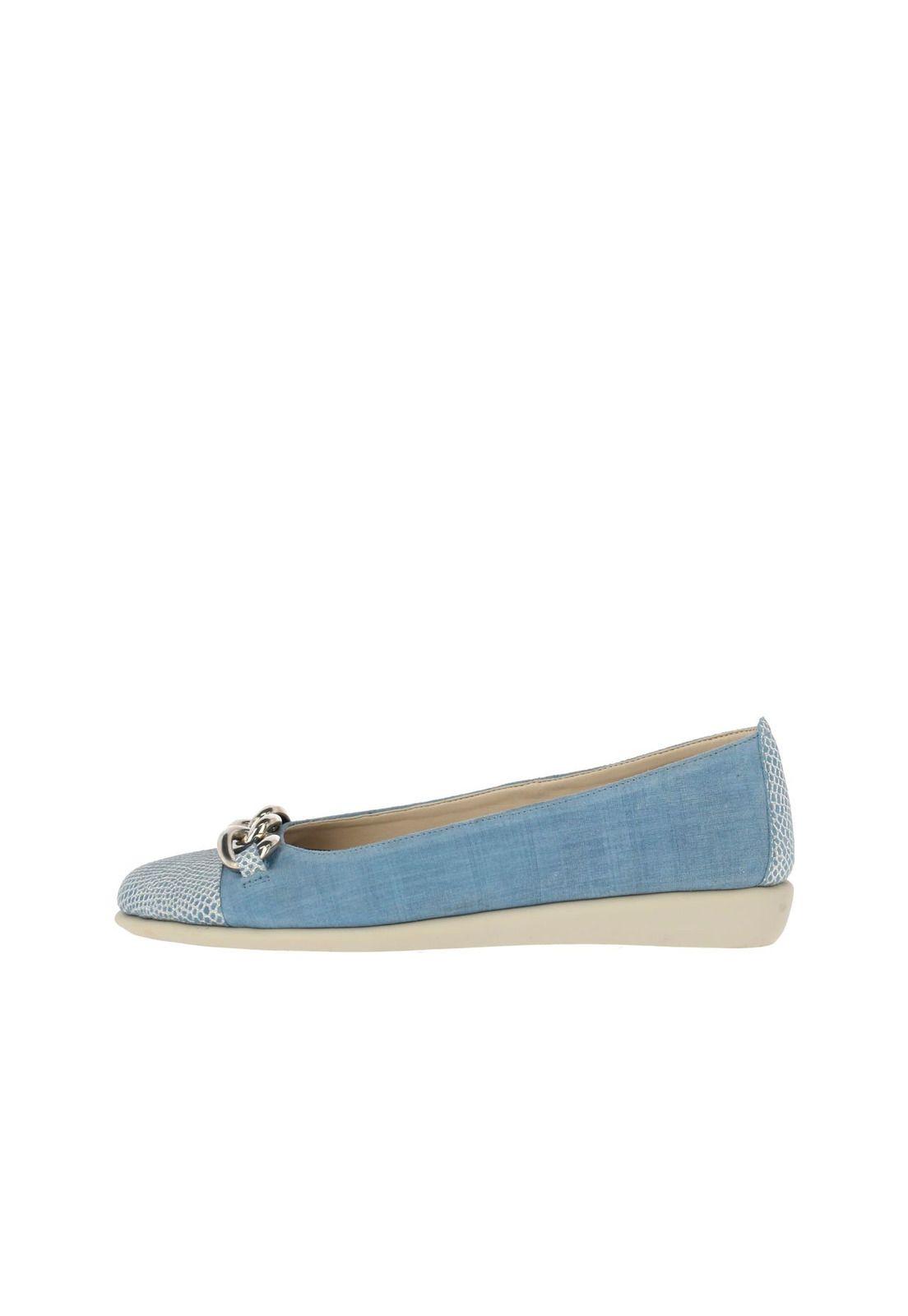 Ballerina Cuero Rise A Chain Azul-3