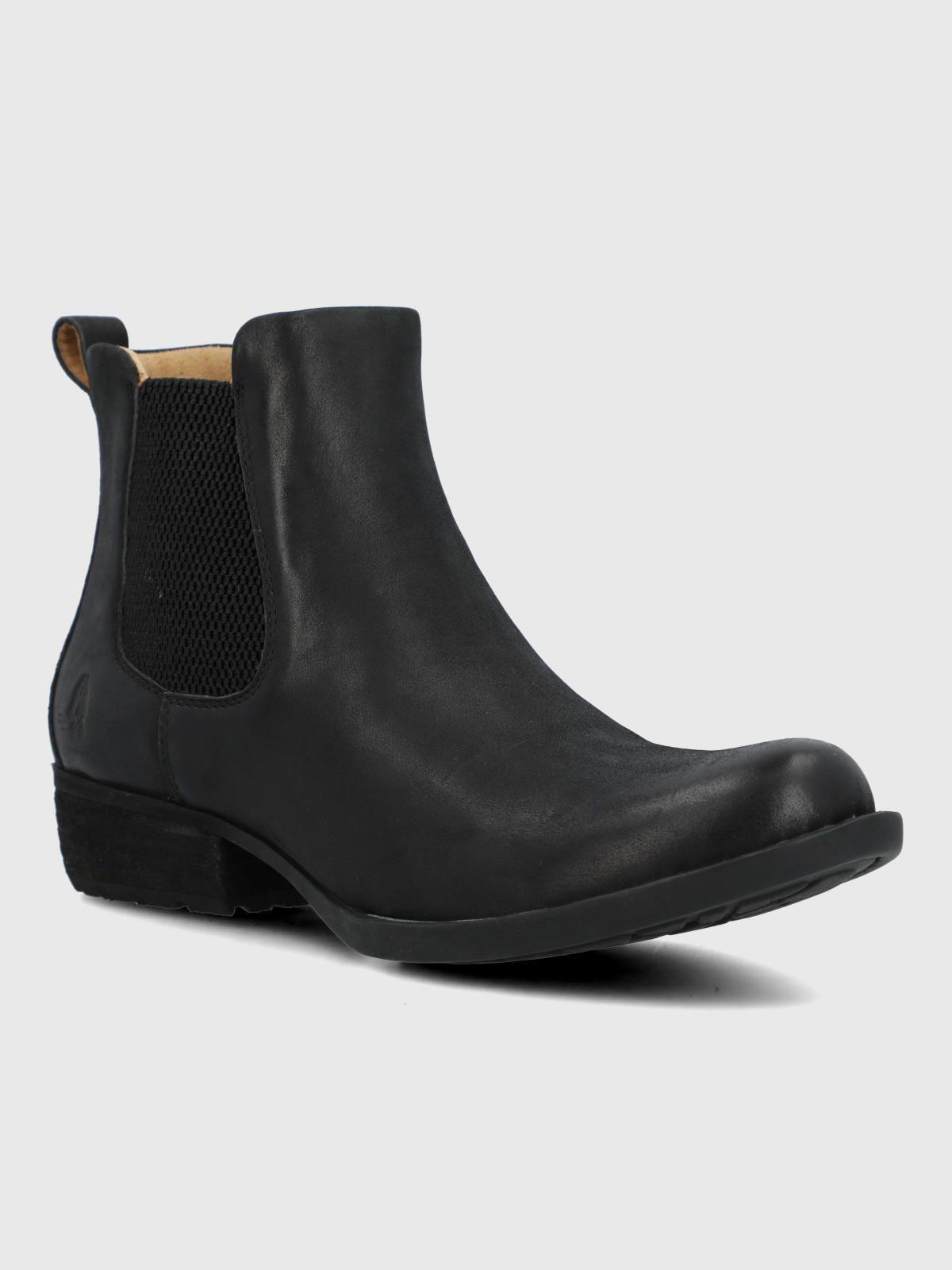 Botin Cuero Mujer Karol Negro-0
