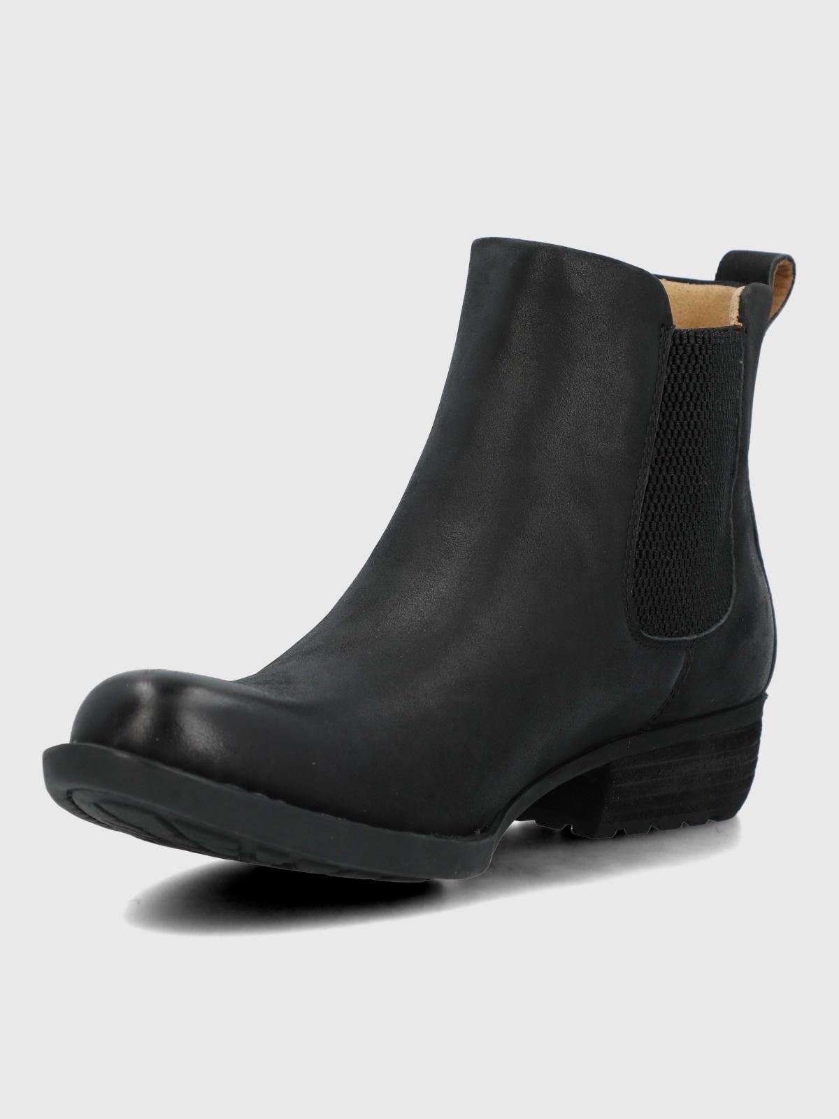 Botin Cuero Mujer Karol Negro-5