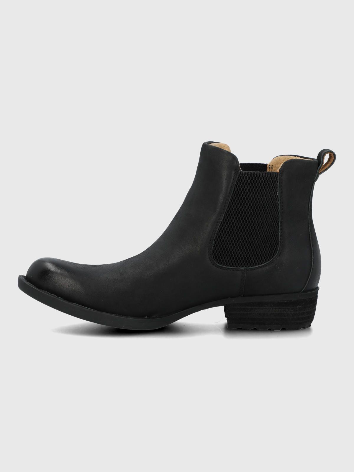 Botin Cuero Mujer Karol Negro-4