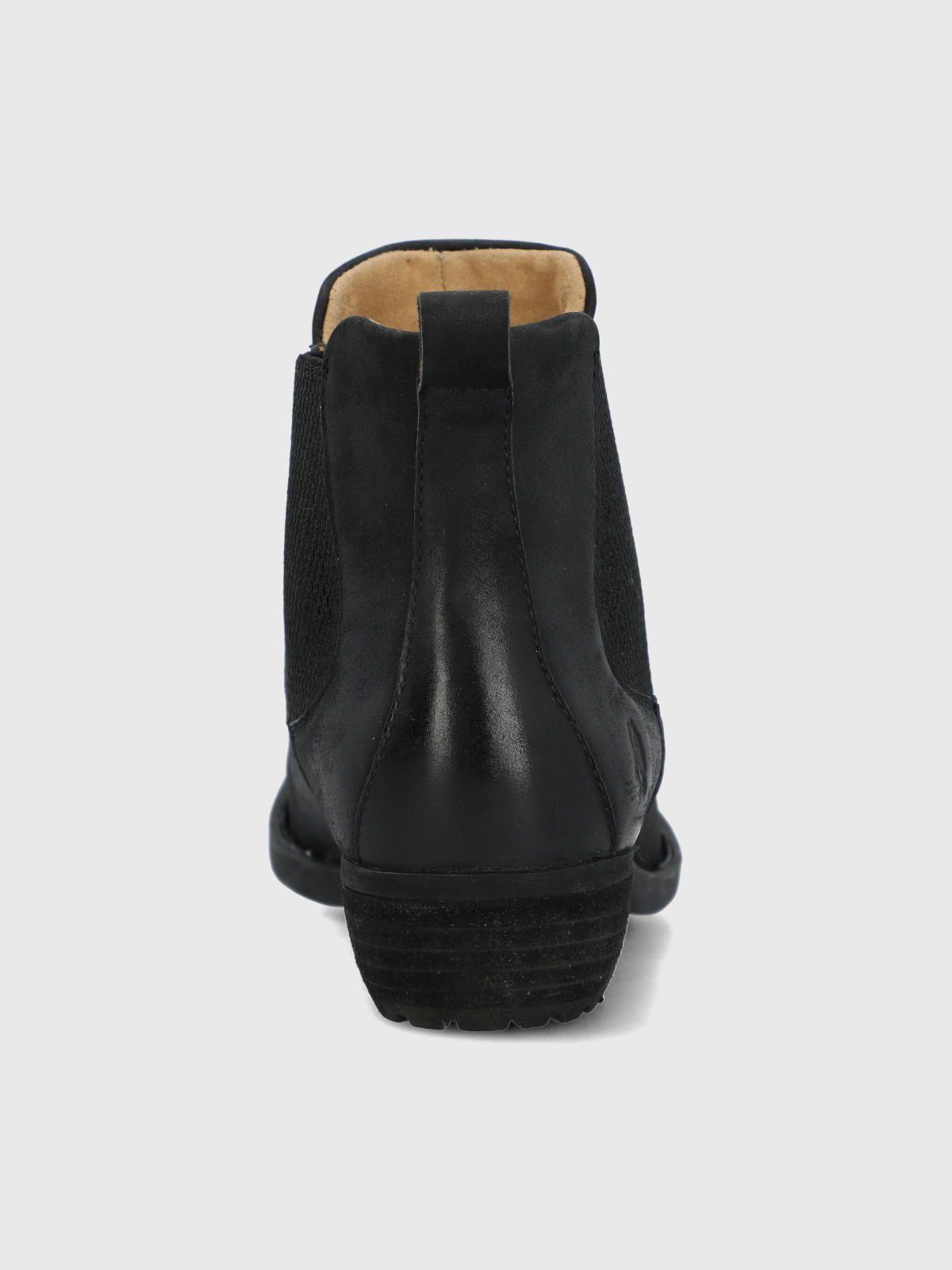 Botin Cuero Mujer Karol Negro-6