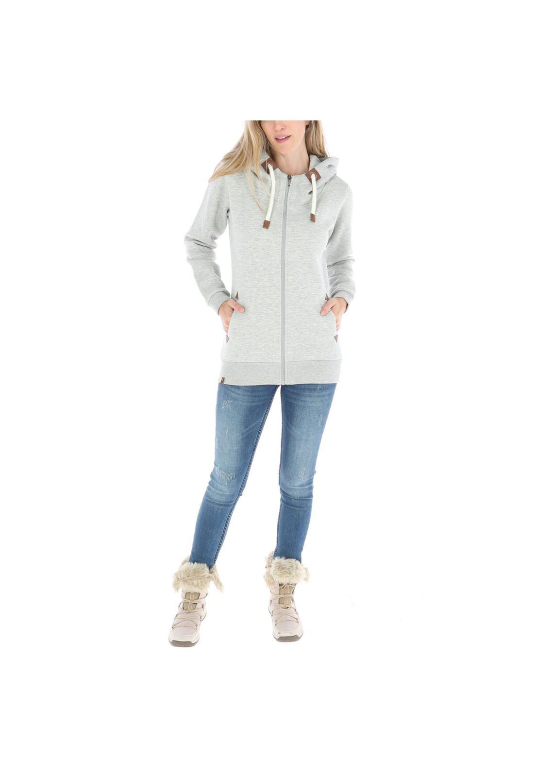 Poleron Algodón Pilos Gris Mujer Rockford-3