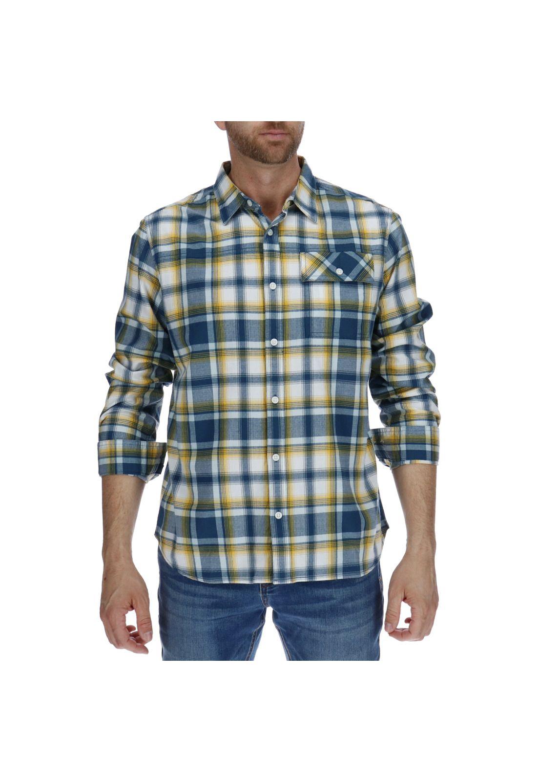 Camisa Ml Hombre Arrival Wallace L/S Shirt Algodón Multicolor-0