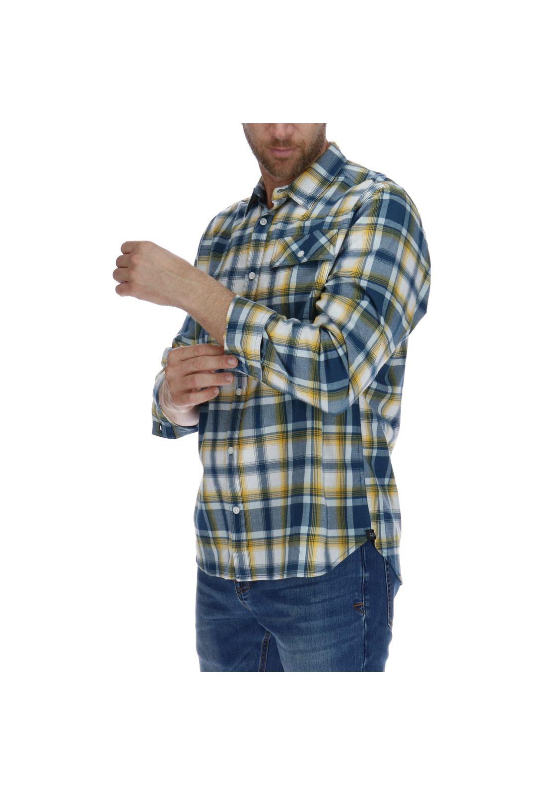 Camisa Ml Hombre Arrival Wallace L/S Shirt Algodón Multicolor-1