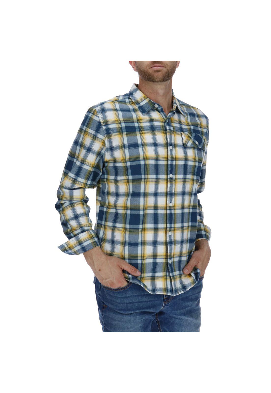 Camisa Ml Hombre Arrival Wallace L/S Shirt Algodón Multicolor-3