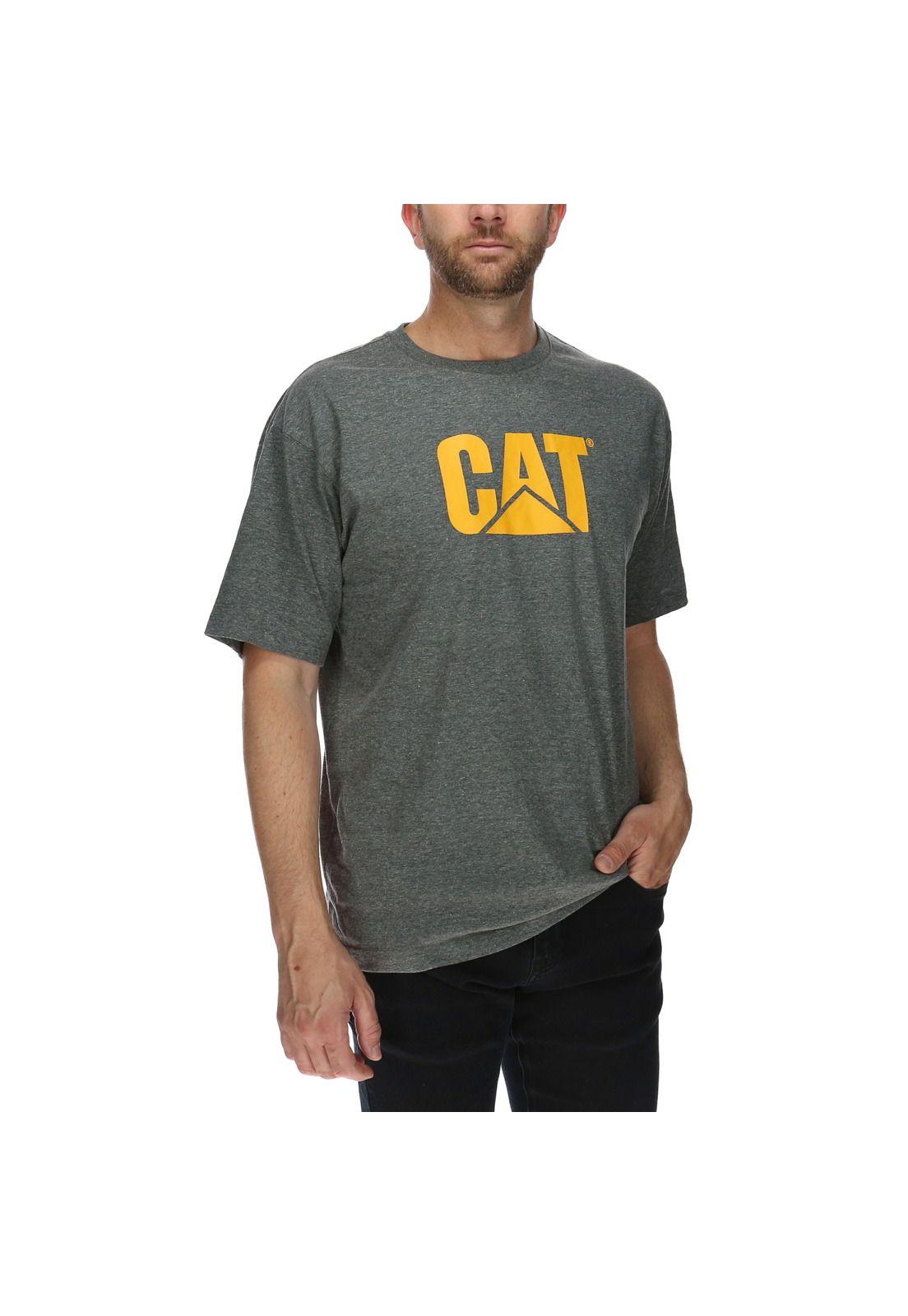 Polera Mc Hombre Logo S/S Hashtag Tee Algodón Gris-3