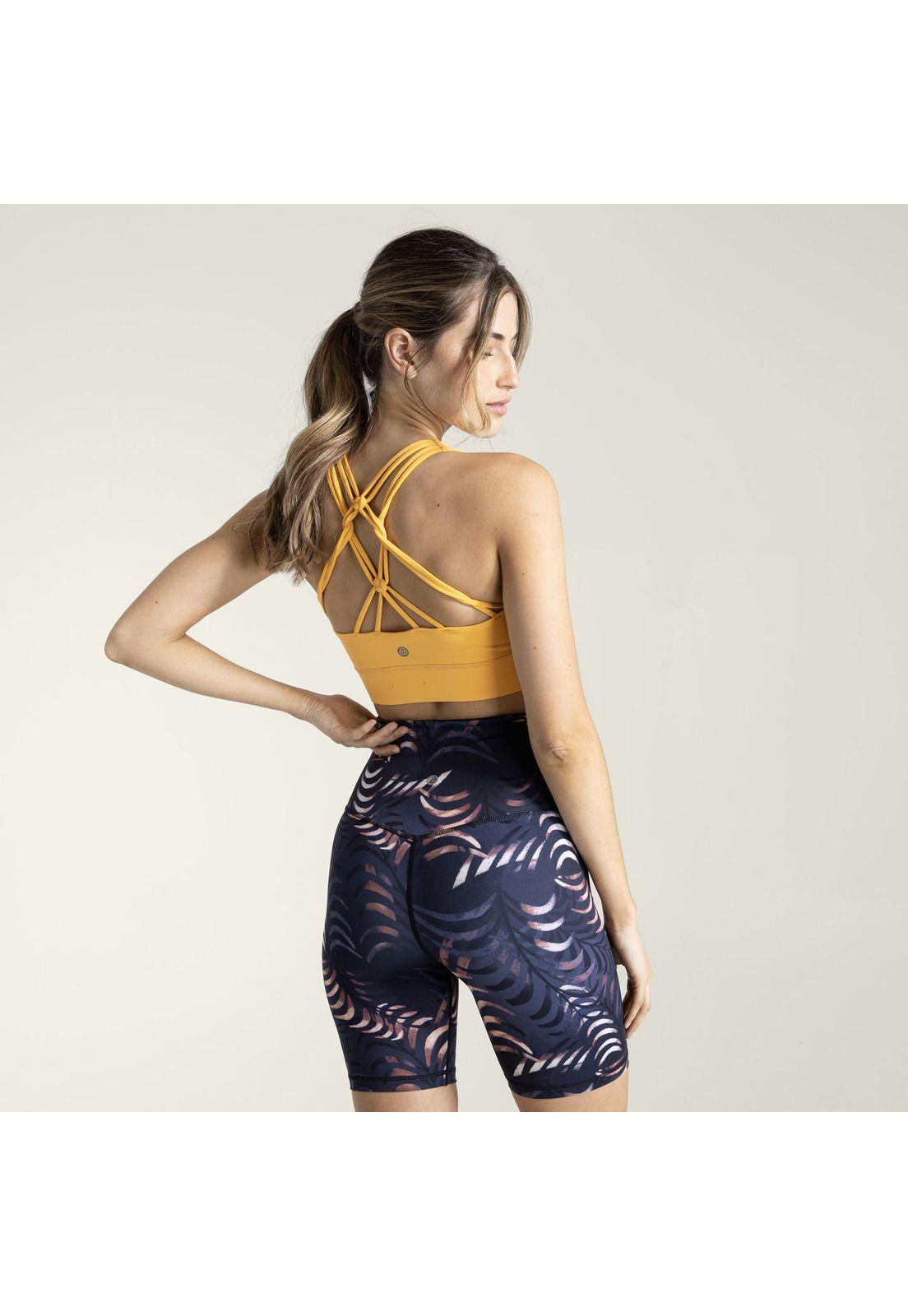 Peto Mujer Strappy Bra Amarillo-0